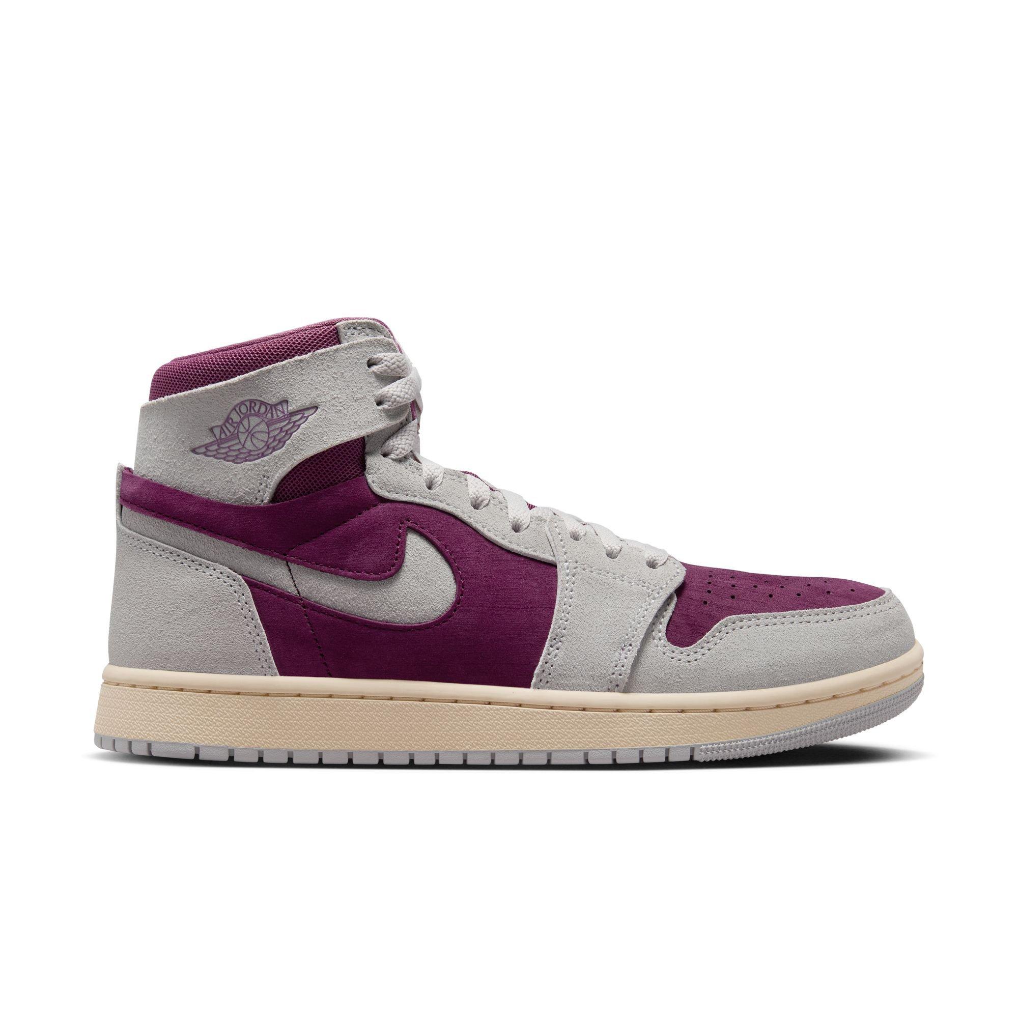 Jordan 1 Zoom CMFT 2 "Bordeaux/Neutral Grey/Light Bordeaux" Women's Shoe - PURPLE/GREY