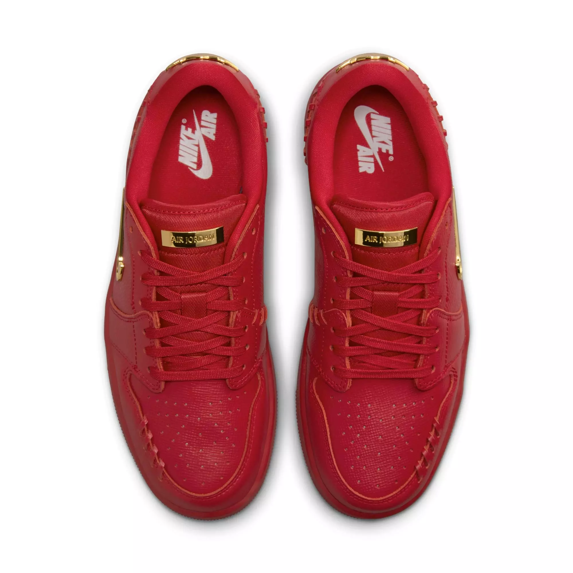 Jordan 1 Low Method of Make "Gym Red/Metalic Gold" Women's Shoe - RED/GOLD