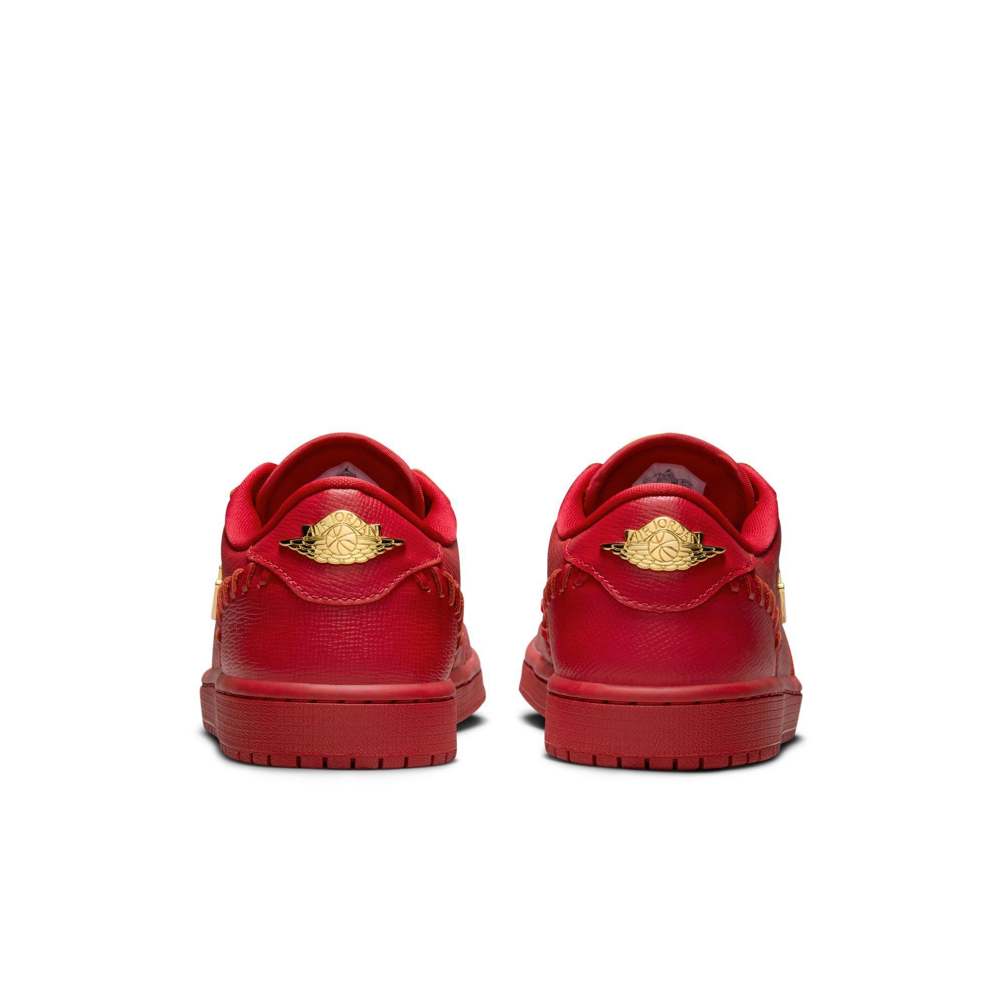 Jordan 1 Low Method of Make "Gym Red/Metalic Gold" Women's Shoe - RED/GOLD Thumbnail View 7