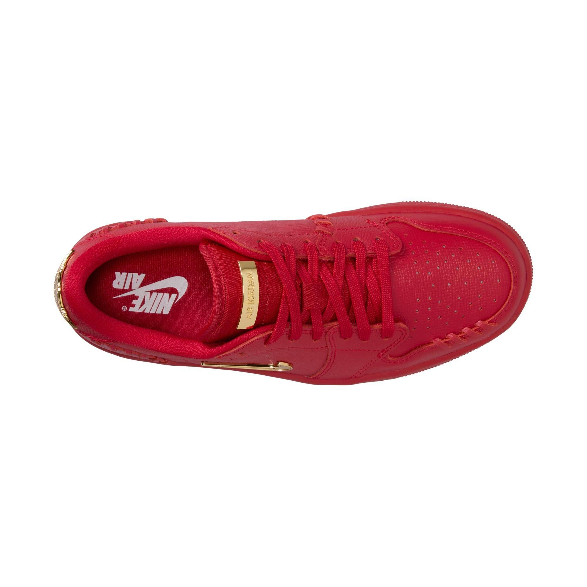 Jordan 1 Low Method of Make "Gym Red/Metalic Gold" Women's Shoe - RED/GOLD Thumbnail View 8
