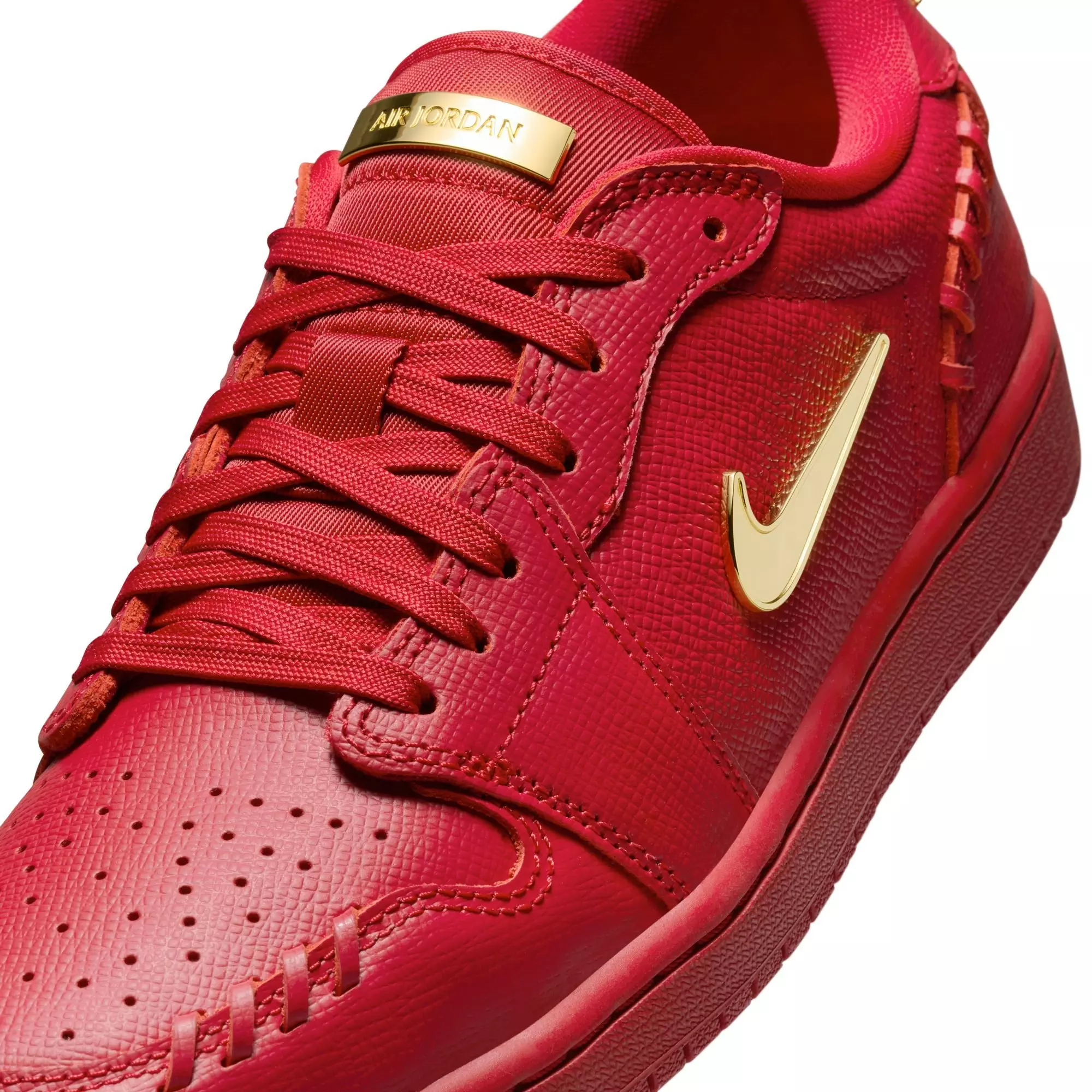 Jordan 1 Low Method of Make "Gym Red/Metalic Gold" Women's Shoe - RED/GOLD