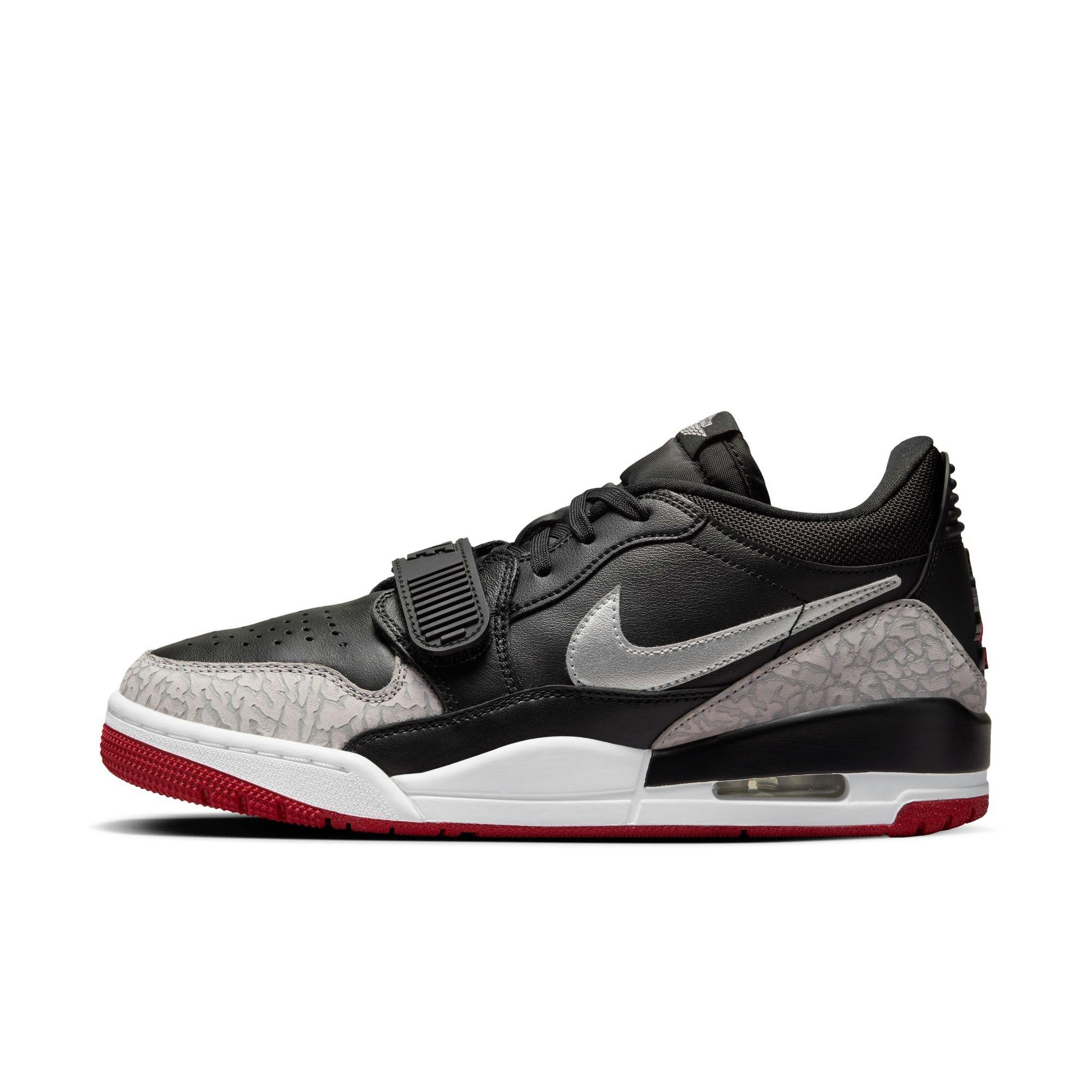 Jordan Legacy 312 Low "Black/Metallic Silver/Gym Red" Women's Shoe - BLACK/RED/SILVER Thumbnail View 3