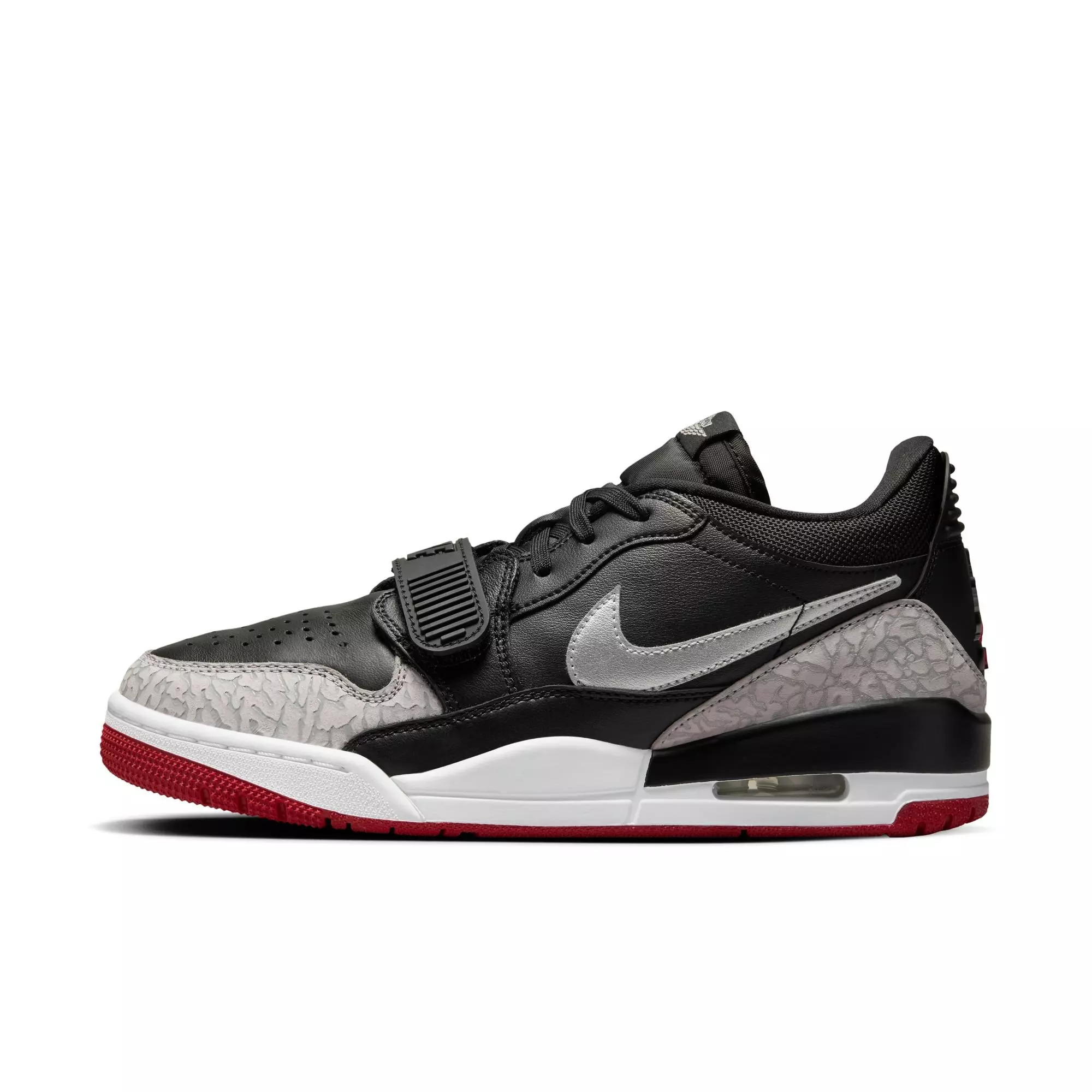 Jordan Legacy 312 Low "Black/Metallic Silver/Gym Red" Women's Shoe - BLACK/RED/SILVER