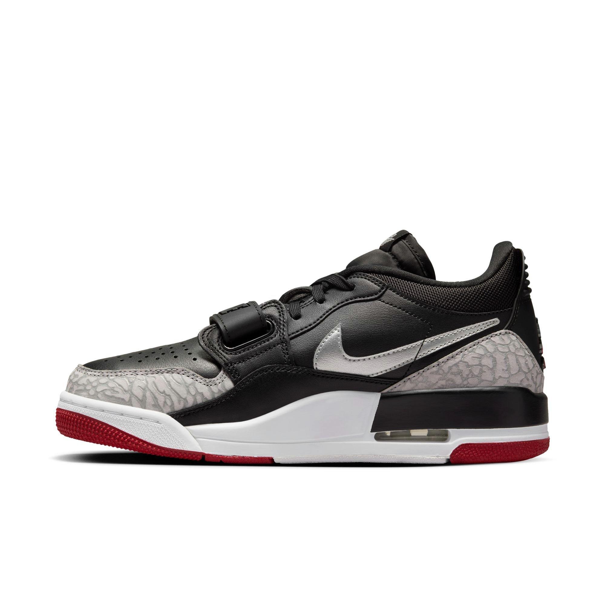 Jordan Legacy 312 Low "Black/Metallic Silver/Gym Red" Women's Shoe - BLACK/RED/SILVER Thumbnail View 4