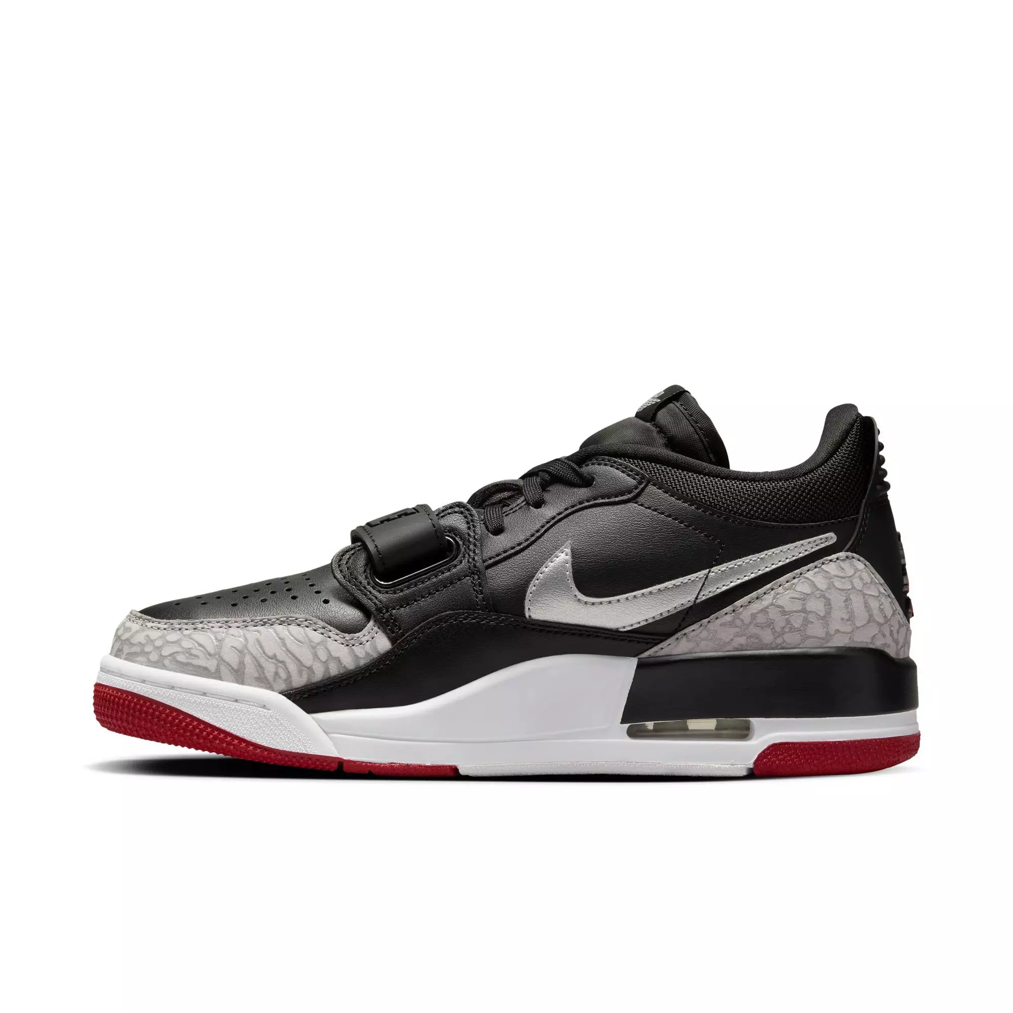 Jordan Legacy 312 Low "Black/Metallic Silver/Gym Red" Women's Shoe - BLACK/RED/SILVER