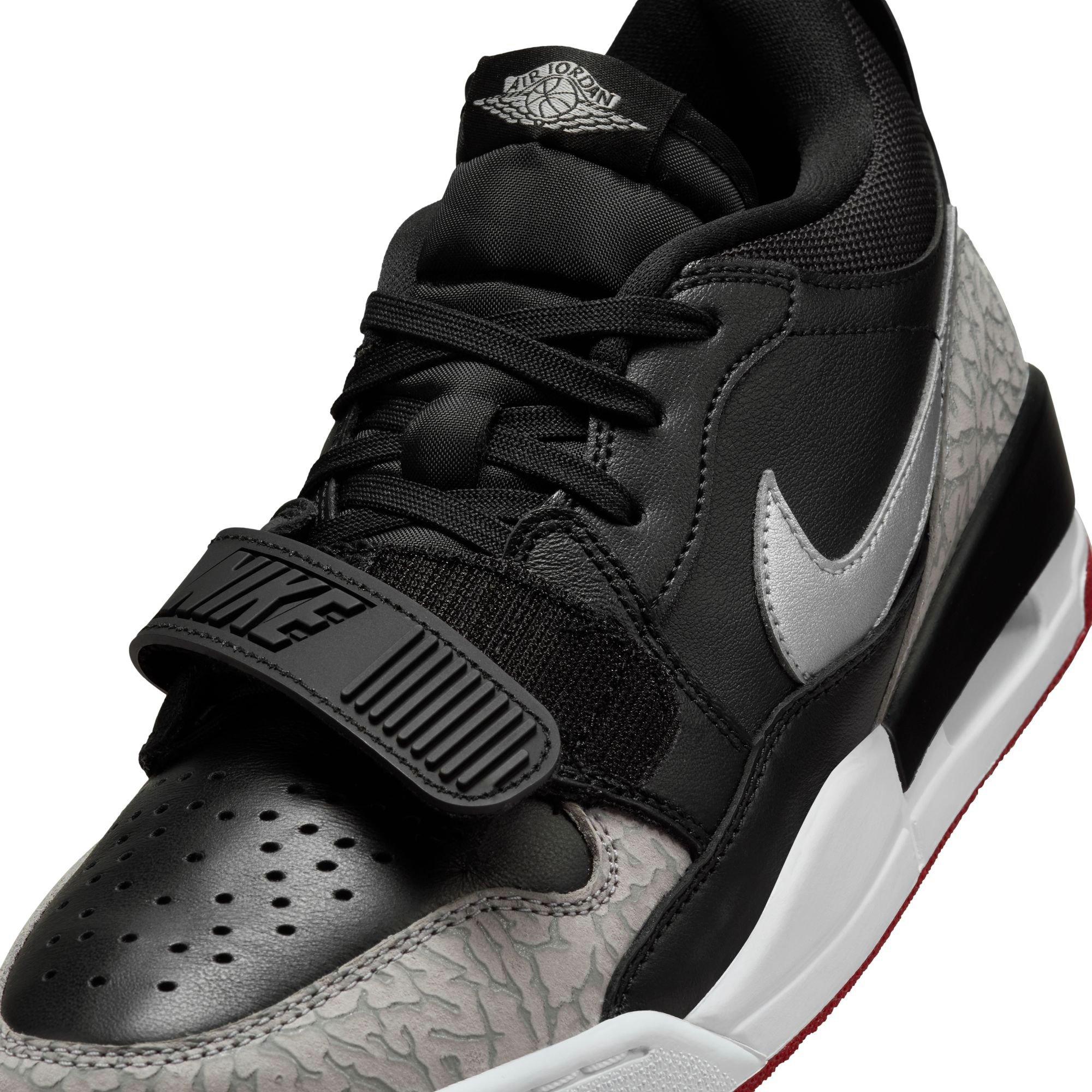 Jordan Legacy 312 Low "Black/Metallic Silver/Gym Red" Women's Shoe - BLACK/RED/SILVER Thumbnail View 10