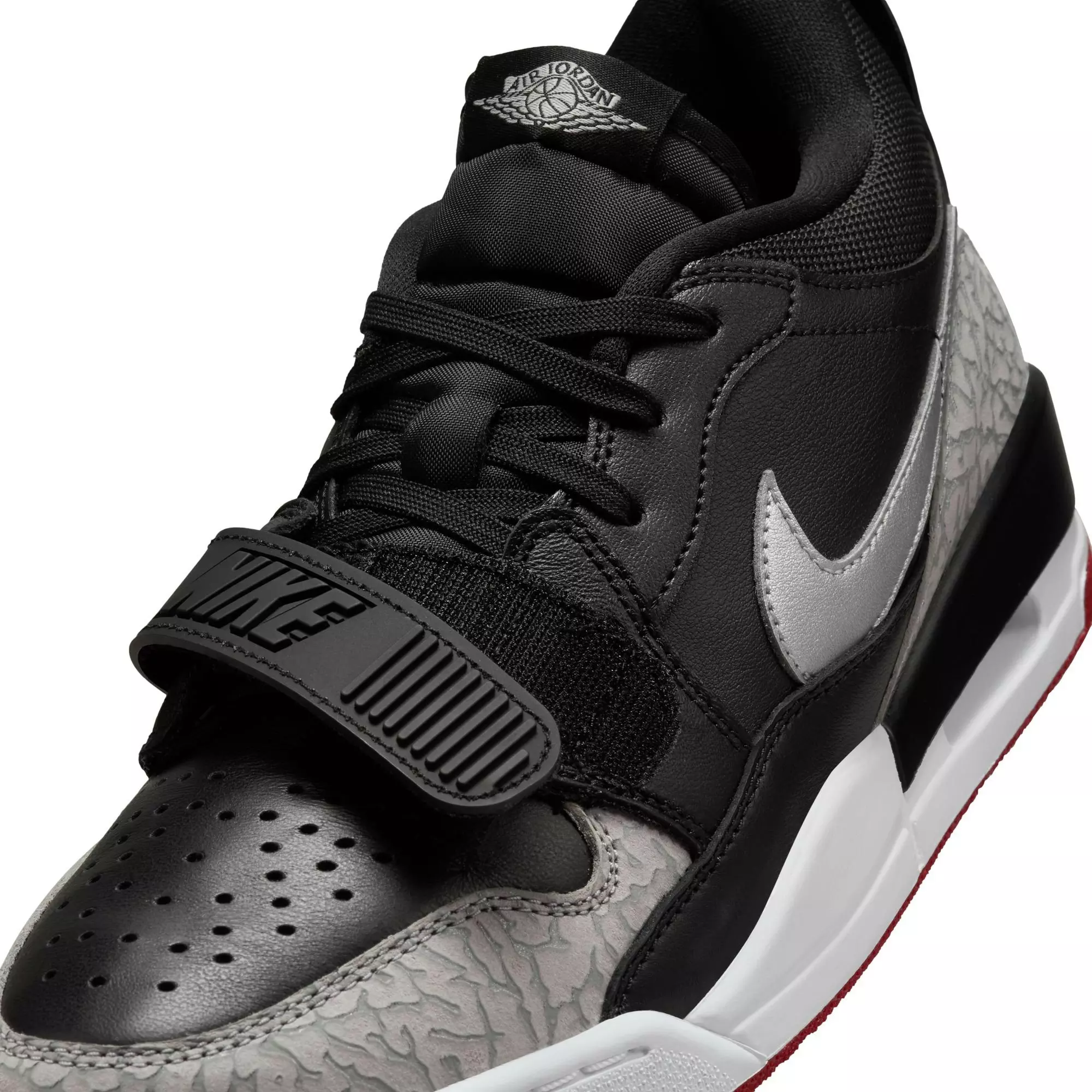 Jordan Legacy 312 Low "Black/Metallic Silver/Gym Red" Women's Shoe - BLACK/RED/SILVER