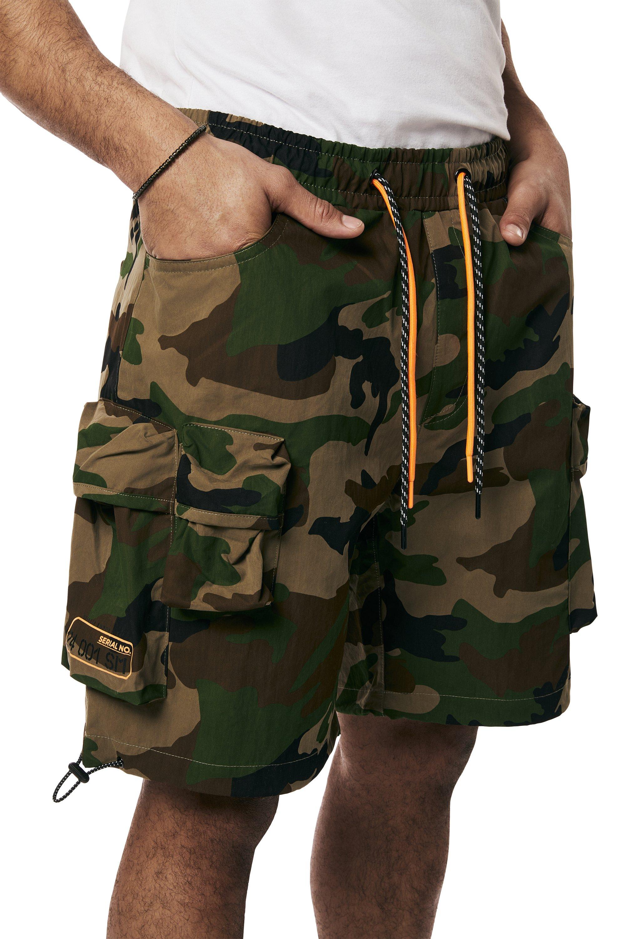 ◆BADBLOOD◆ Low Edge Bermuda Pants Camo $_12.JPG?set_id=880000500F