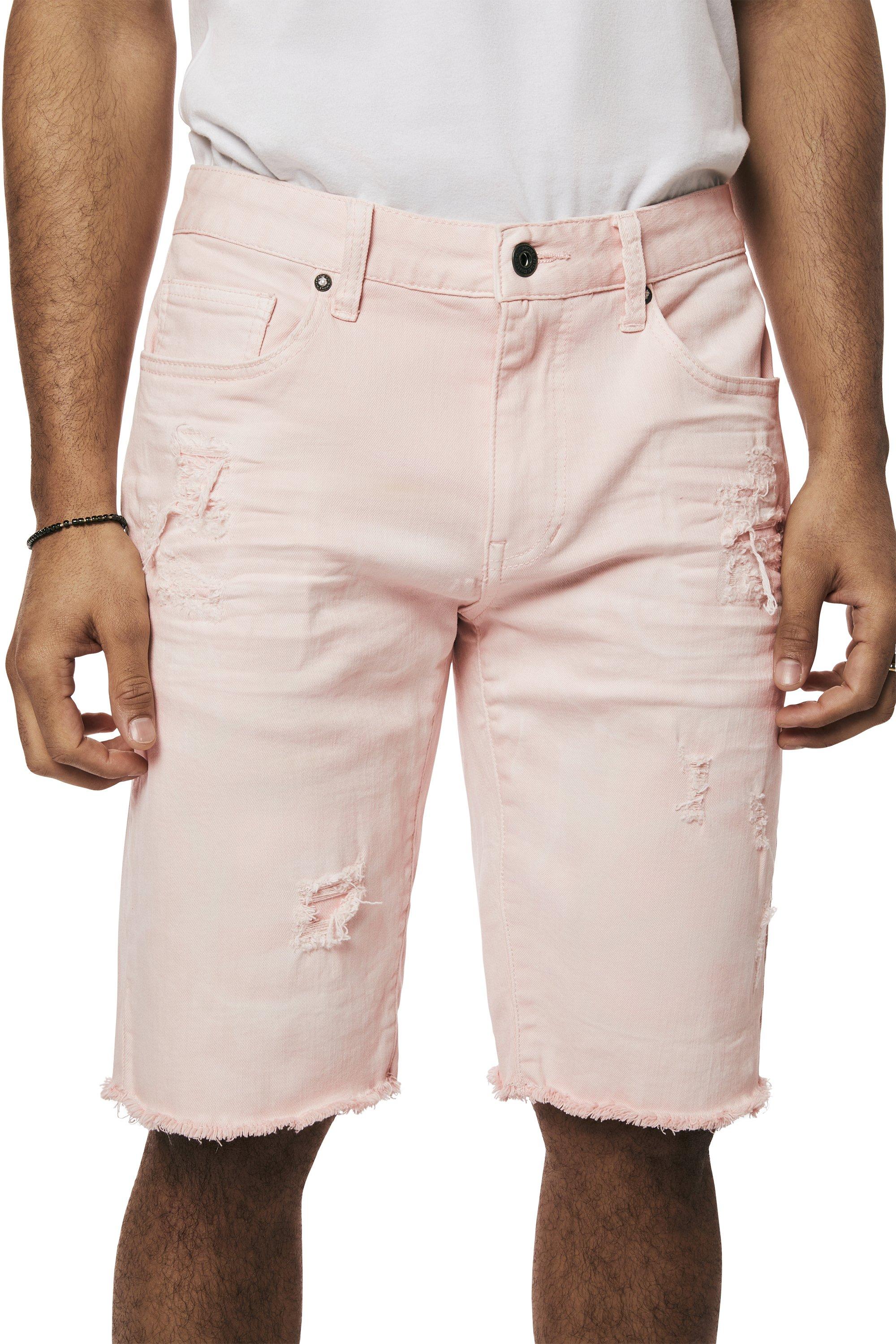 Smoke Rise Men's Denim Shorts - Pink - PINK Thumbnail View 1