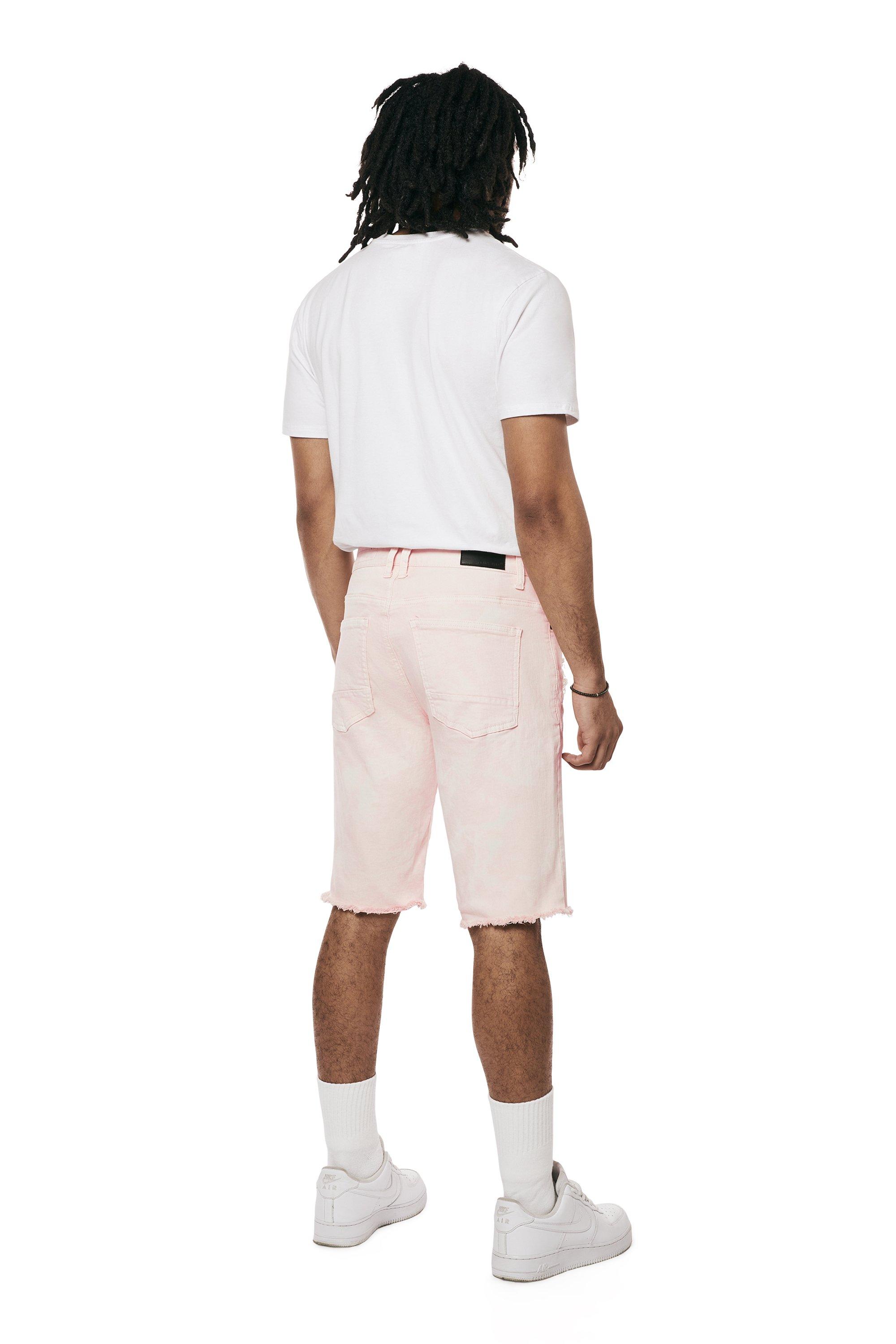 Smoke Rise Men's Denim Shorts - Pink - PINK Thumbnail View 2