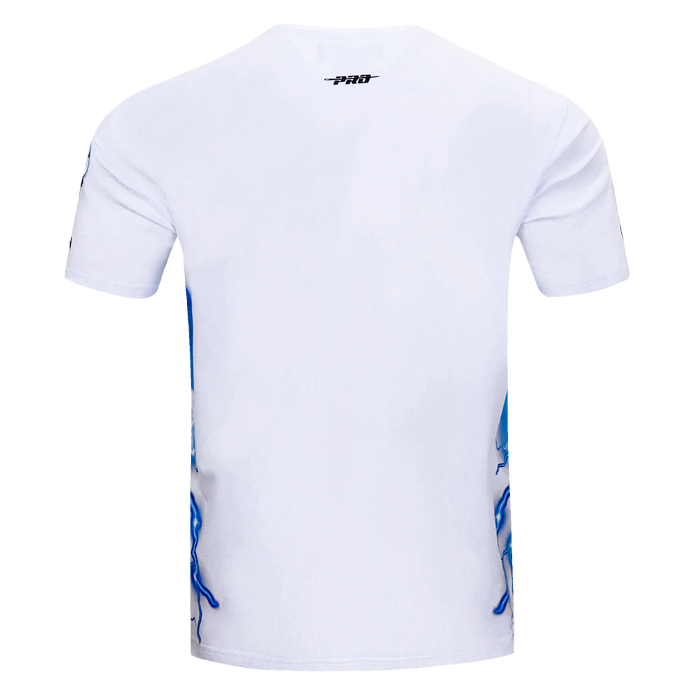 Pro Standard Men's Chicago Bulls Retro 4 Lightning Tee-Industrial Blue - WHITE Thumbnail View 2