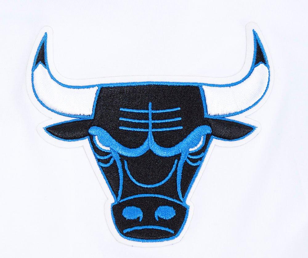 Pro Standard Men's Chicago Bulls Retro 4 Lightning Tee-Industrial Blue - WHITE Thumbnail View 5