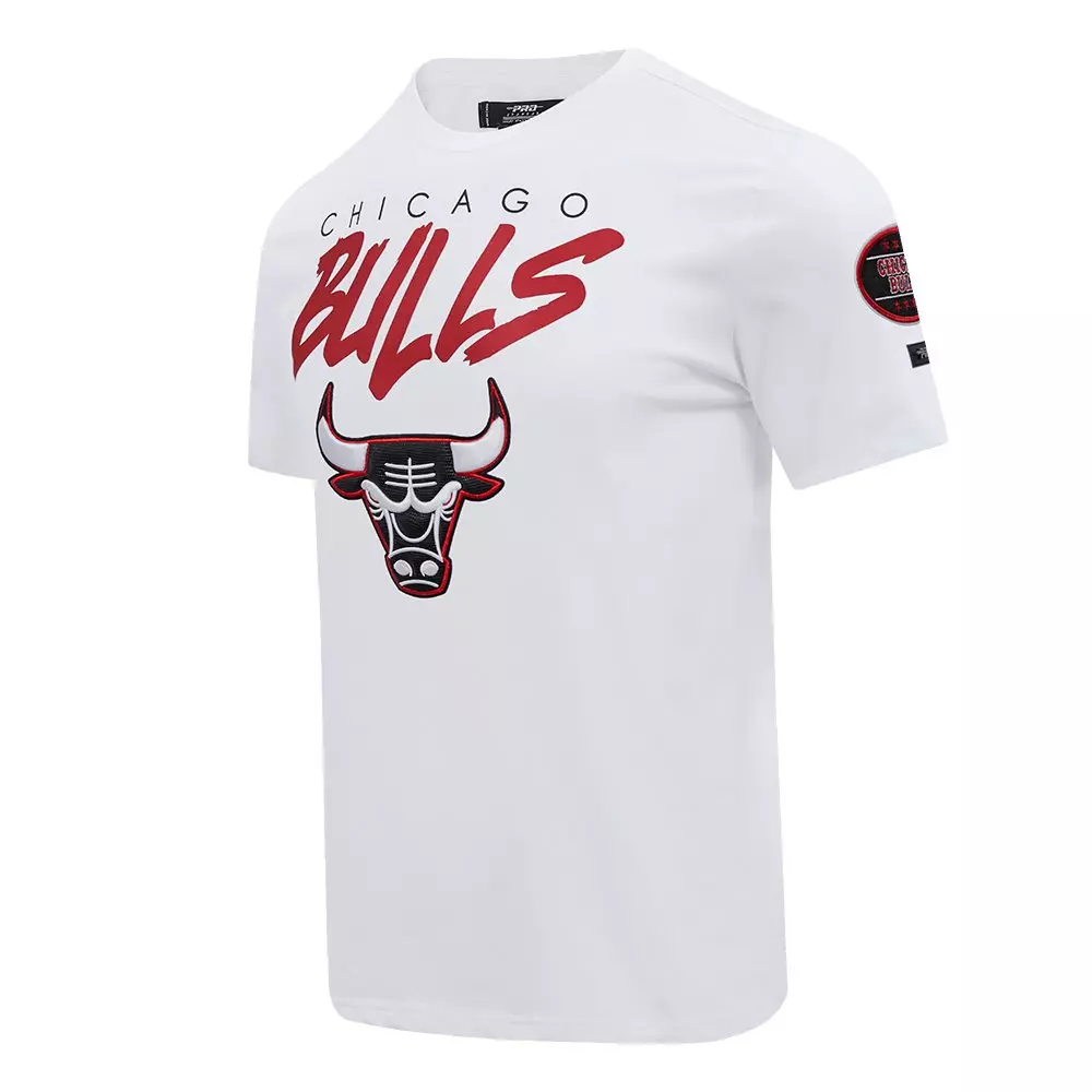 Pro Standard Men's Chicago Bulls Retro 12 Short Sleeve Tee-White - WHITE