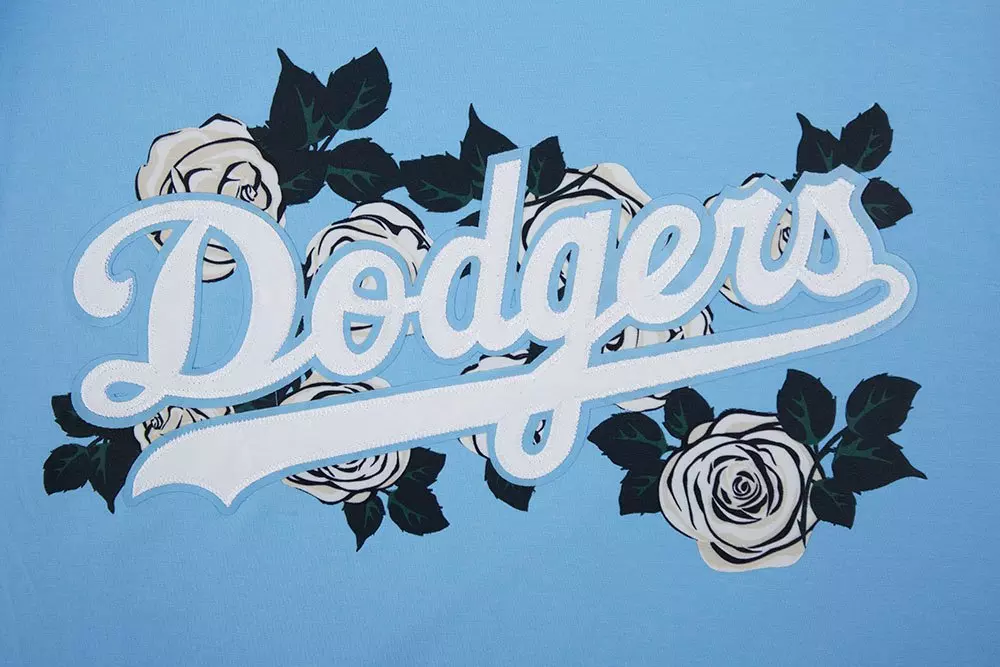 Pro Standard Men's Los Angeles Dodgers Roses Top-Carolina Blue - BLUE
