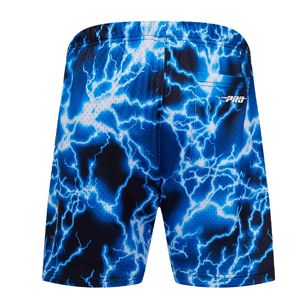 Pro Standard Men's Chicago Bulls Retro 4 Lightning Mesh Shorts-Industrial Blue - BLUE