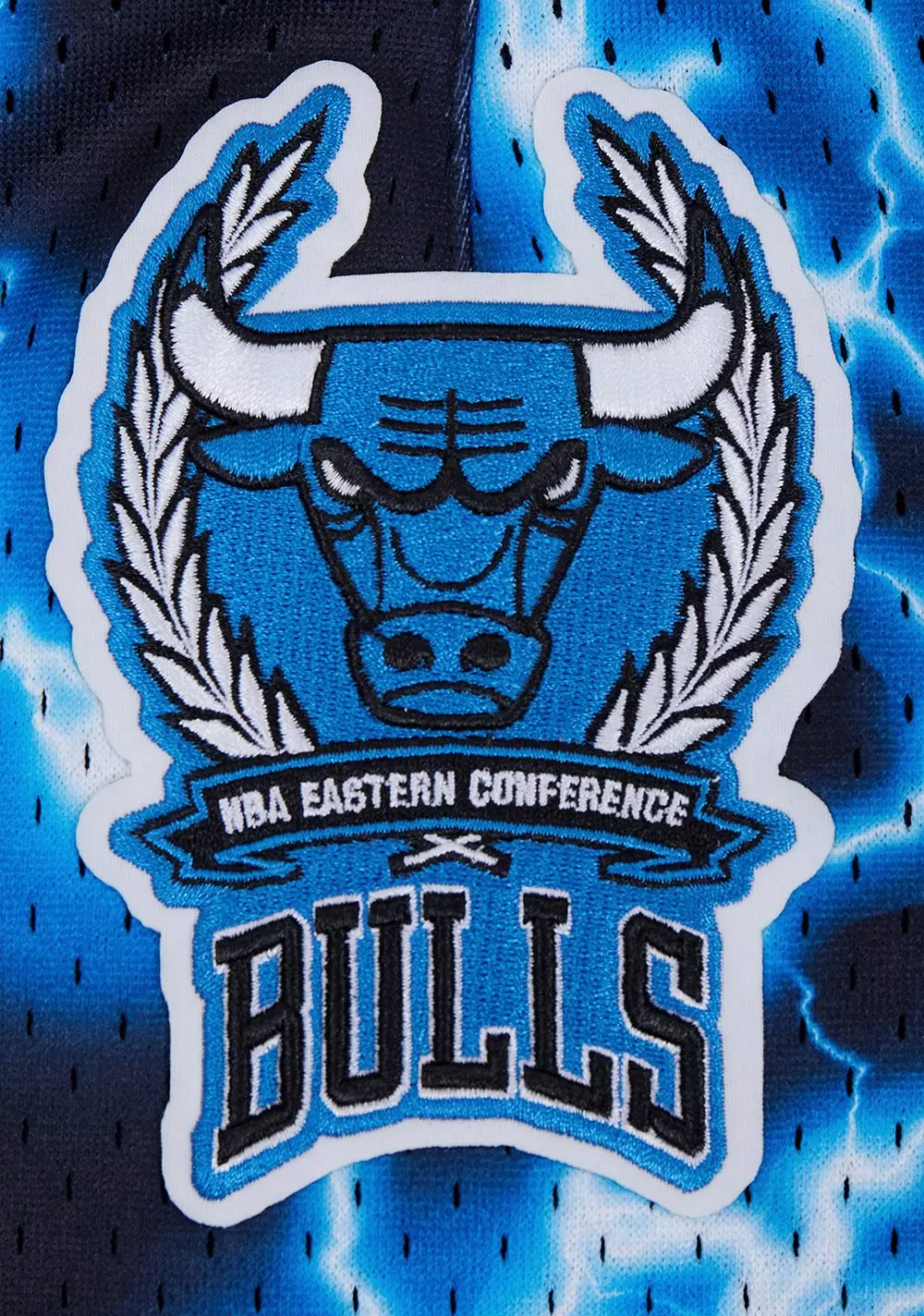 Pro Standard Men's Chicago Bulls Retro 4 Lightning Mesh Shorts-Industrial Blue - BLUE