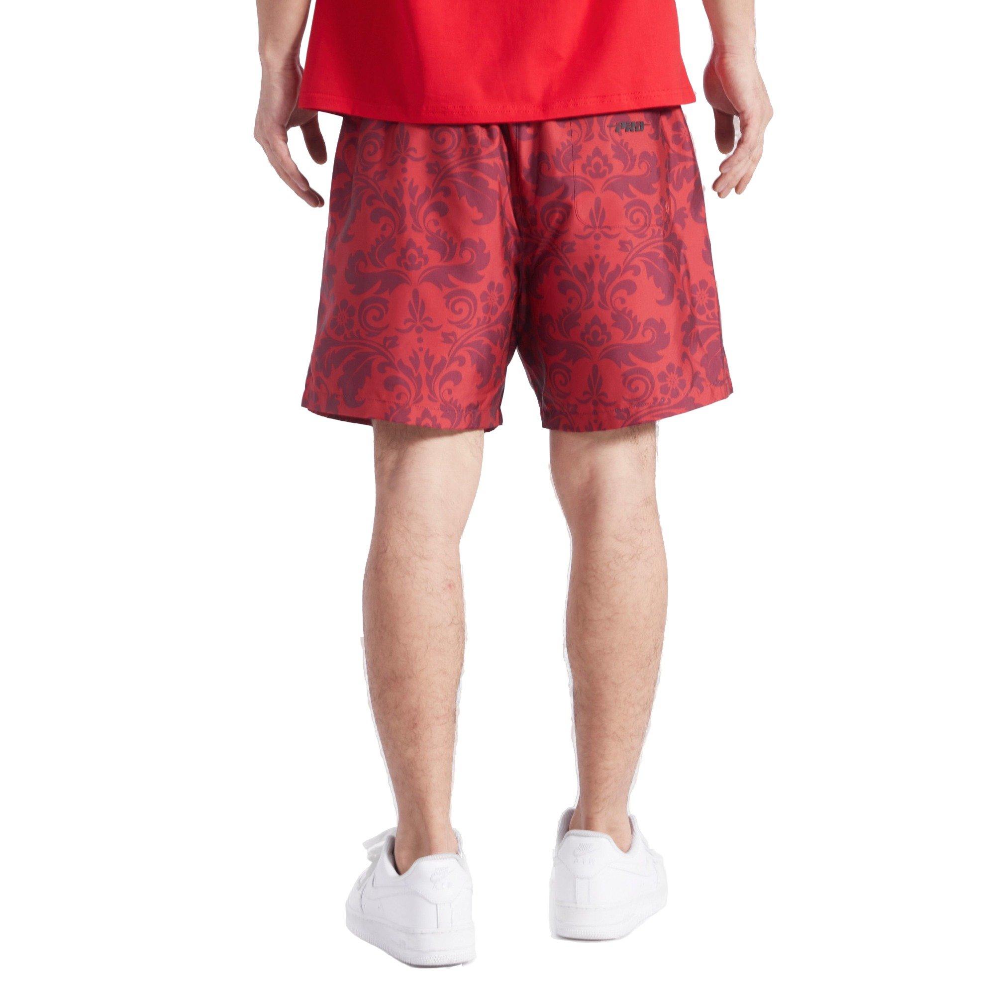 Pro Standard Men's Chicago Bulls Playing Cards Shorts-Red - RED Thumbnail View 2