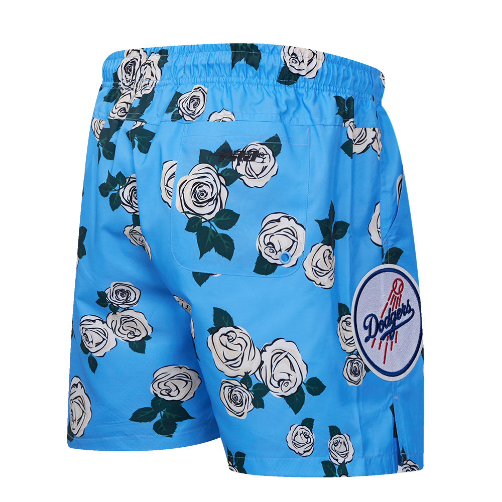 Pro Standard Men's Los Angeles Dodgers Roses Shorts-Carolina Blue - BLUE Thumbnail View 2
