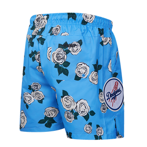 Pro Standard Men's Los Angeles Dodgers Roses Shorts-Carolina Blue