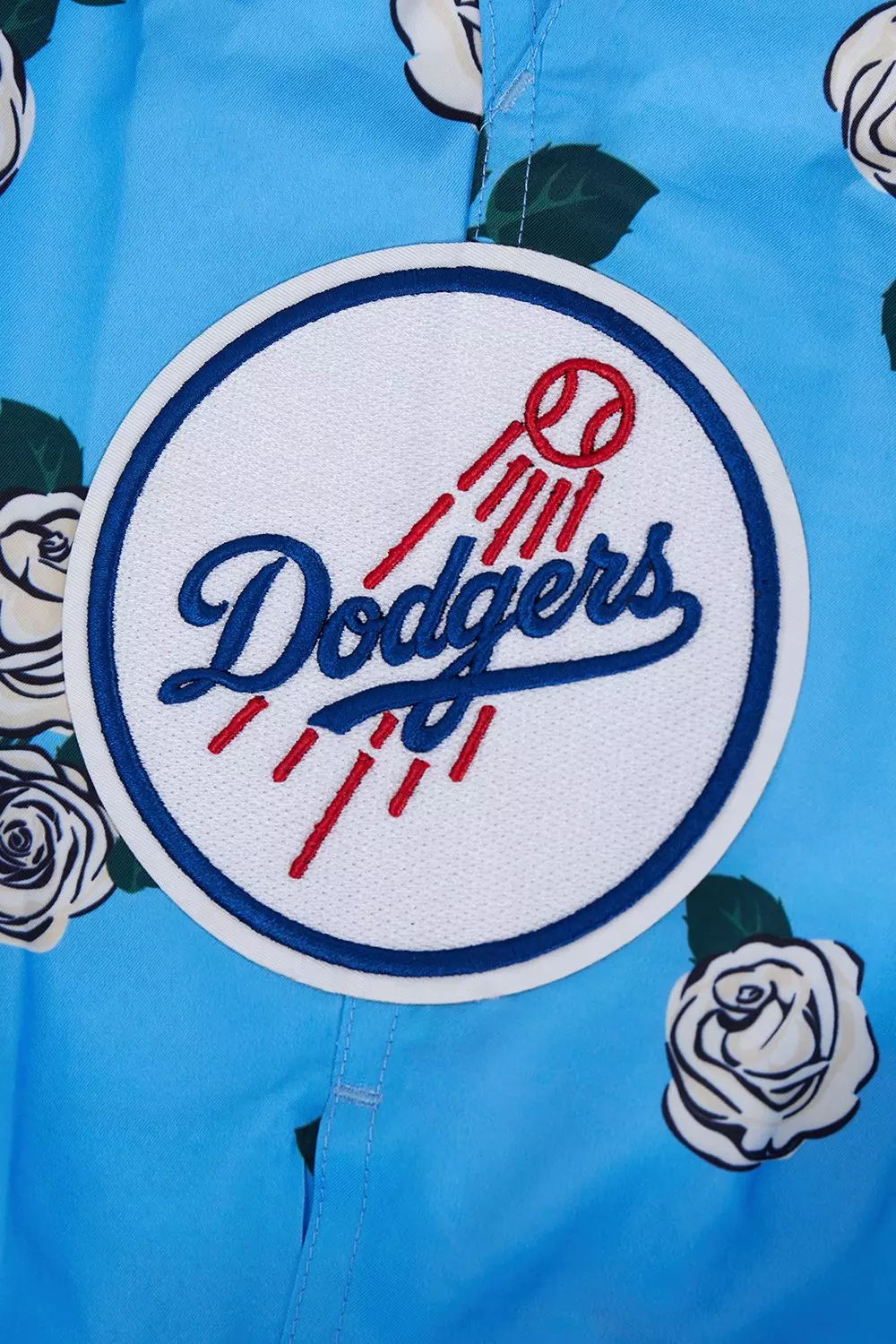 Pro Standard Men's Los Angeles Dodgers Roses Shorts-Carolina Blue - BLUE
