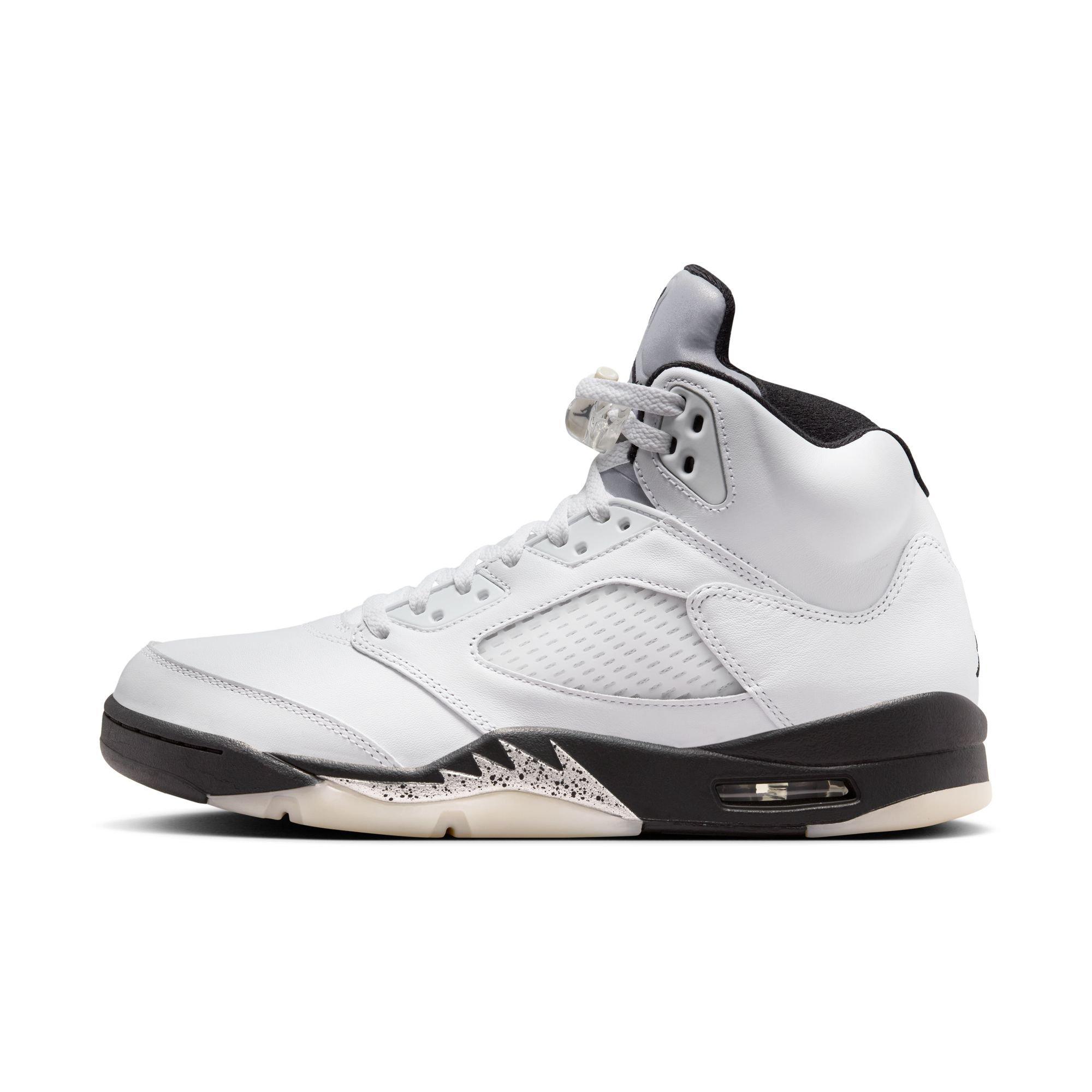 Jordan 5 Retro "White and Black" Men's Shoe - WHITE/BLACK/METALLIC SILVER Thumbnail View 9