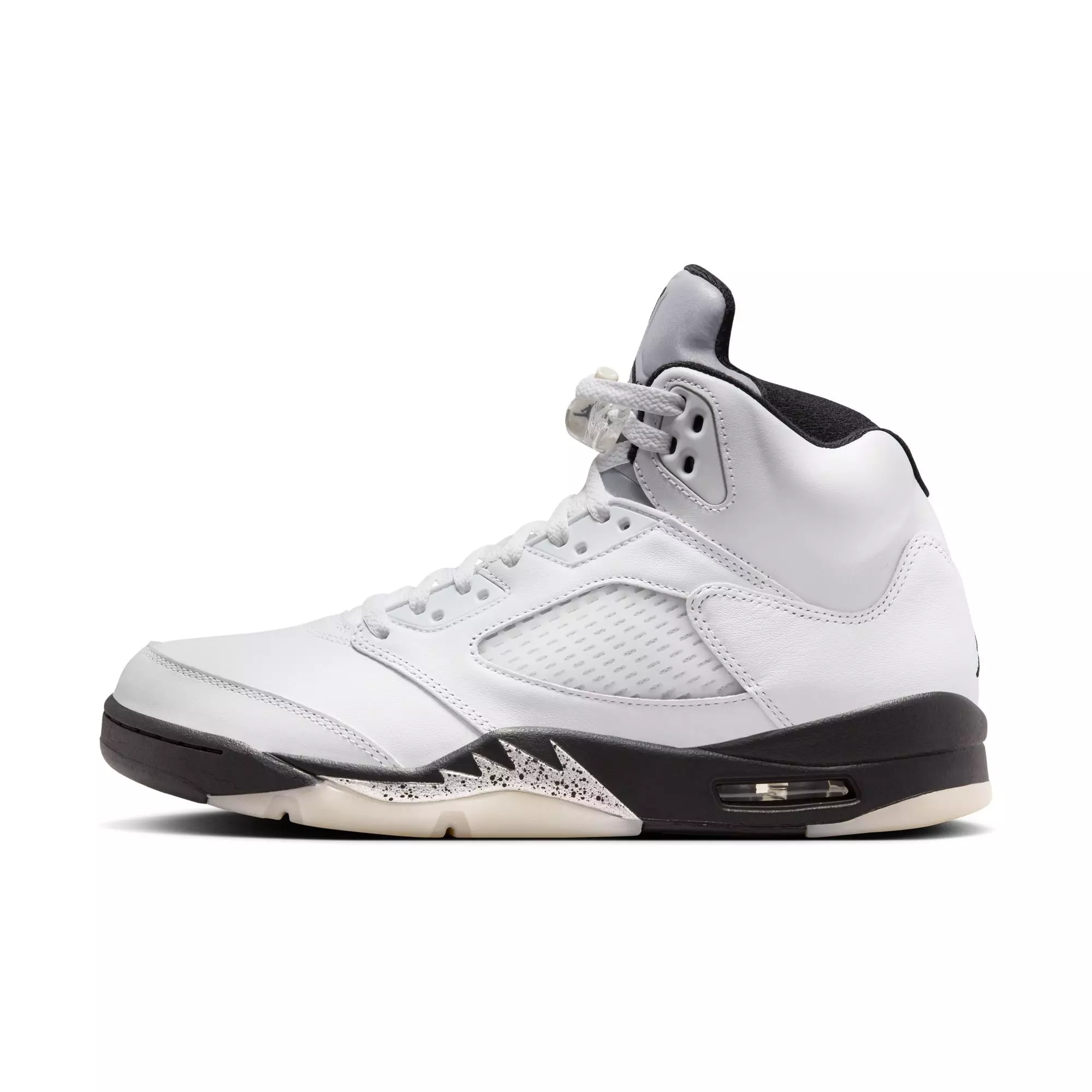 Jordan 5 Retro "White and Black" Men's Shoe - WHITE/BLACK/METALLIC SILVER