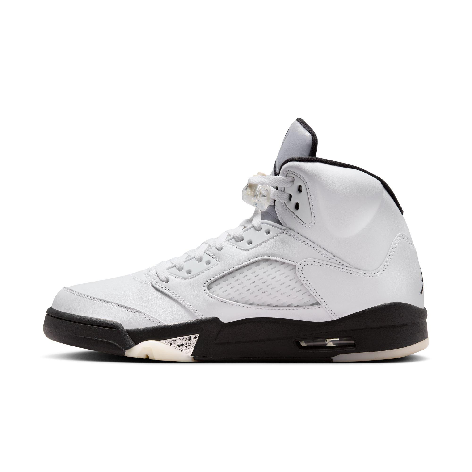 Jordan 5 Retro "White and Black" Men's Shoe - WHITE/BLACK/METALLIC SILVER Thumbnail View 10