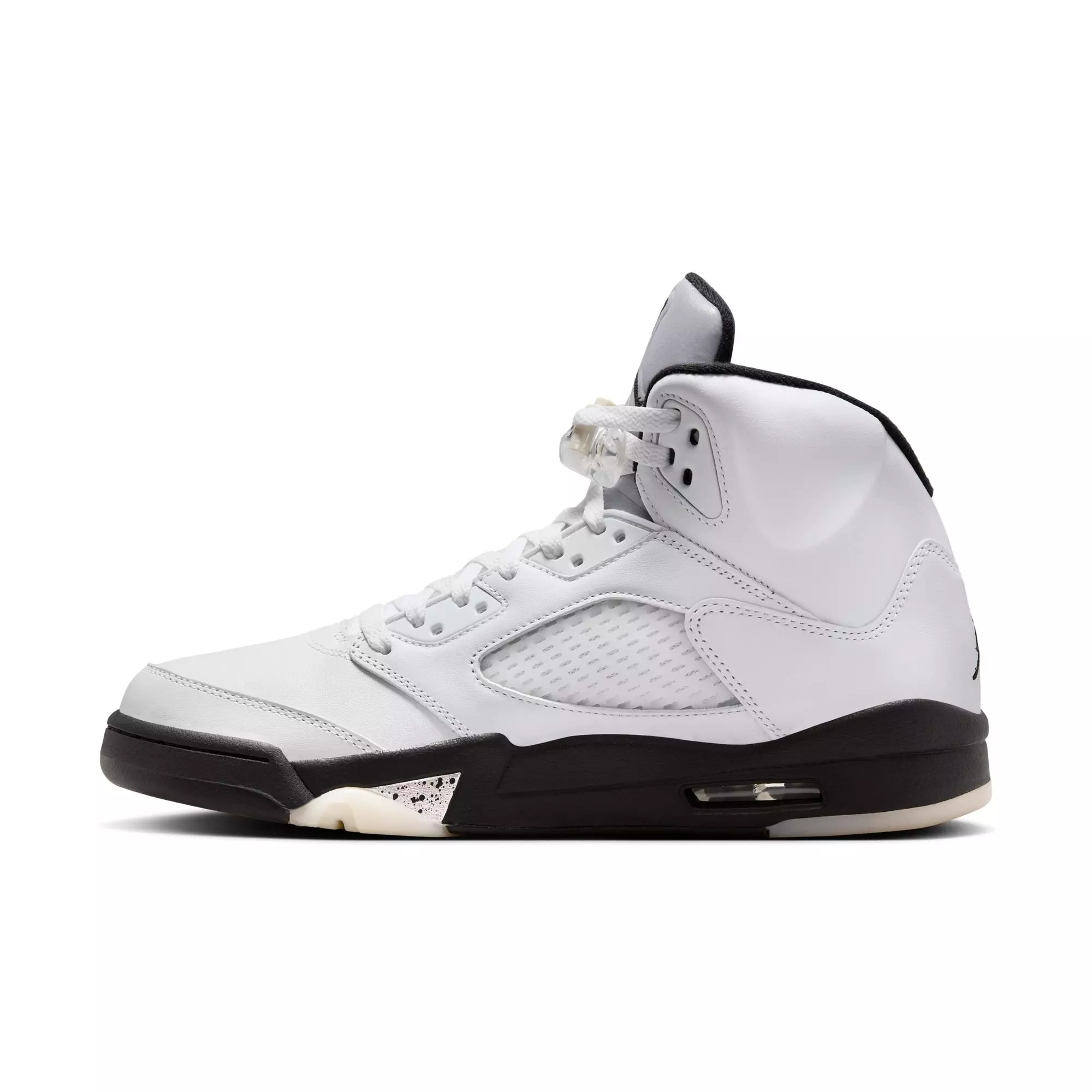 Jordan 5 Retro "White and Black" Men's Shoe - WHITE/BLACK/METALLIC SILVER