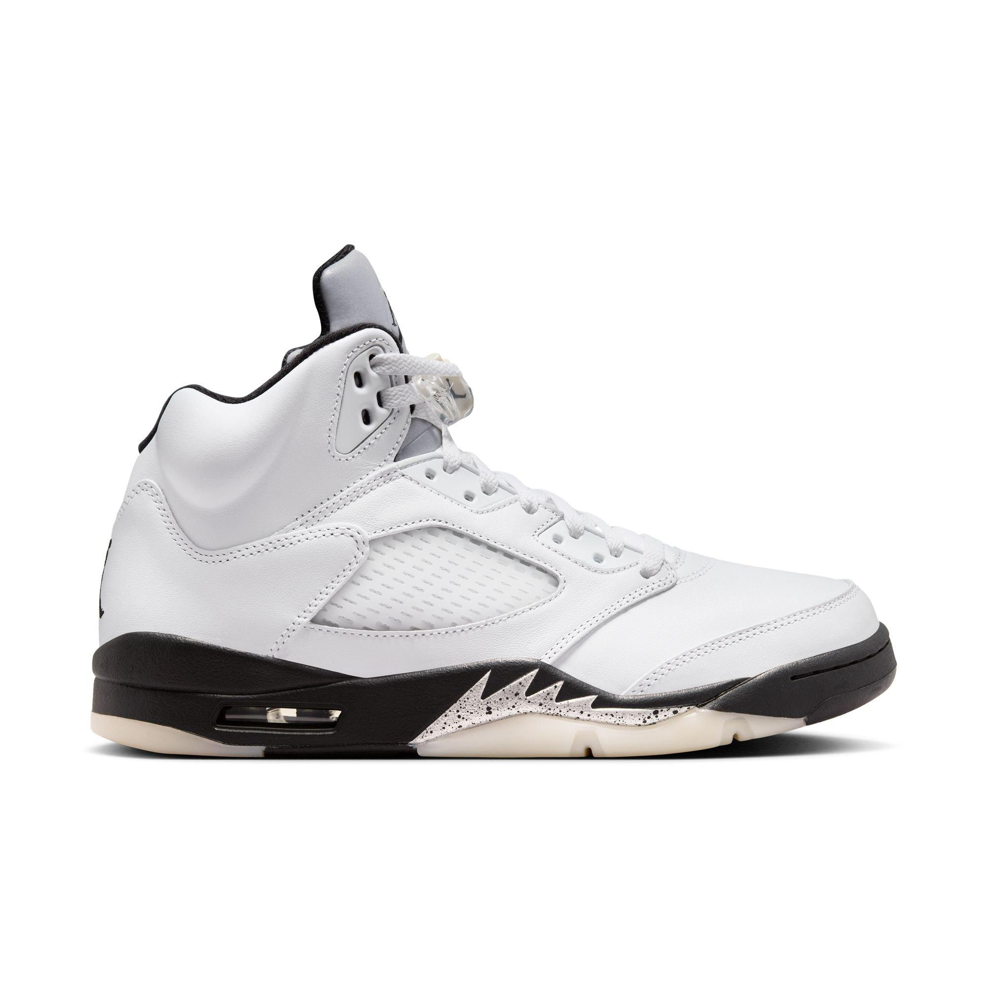 Jordan 5 Retro "White and Black" Men's Shoe - WHITE/BLACK/METALLIC SILVER Thumbnail View 1