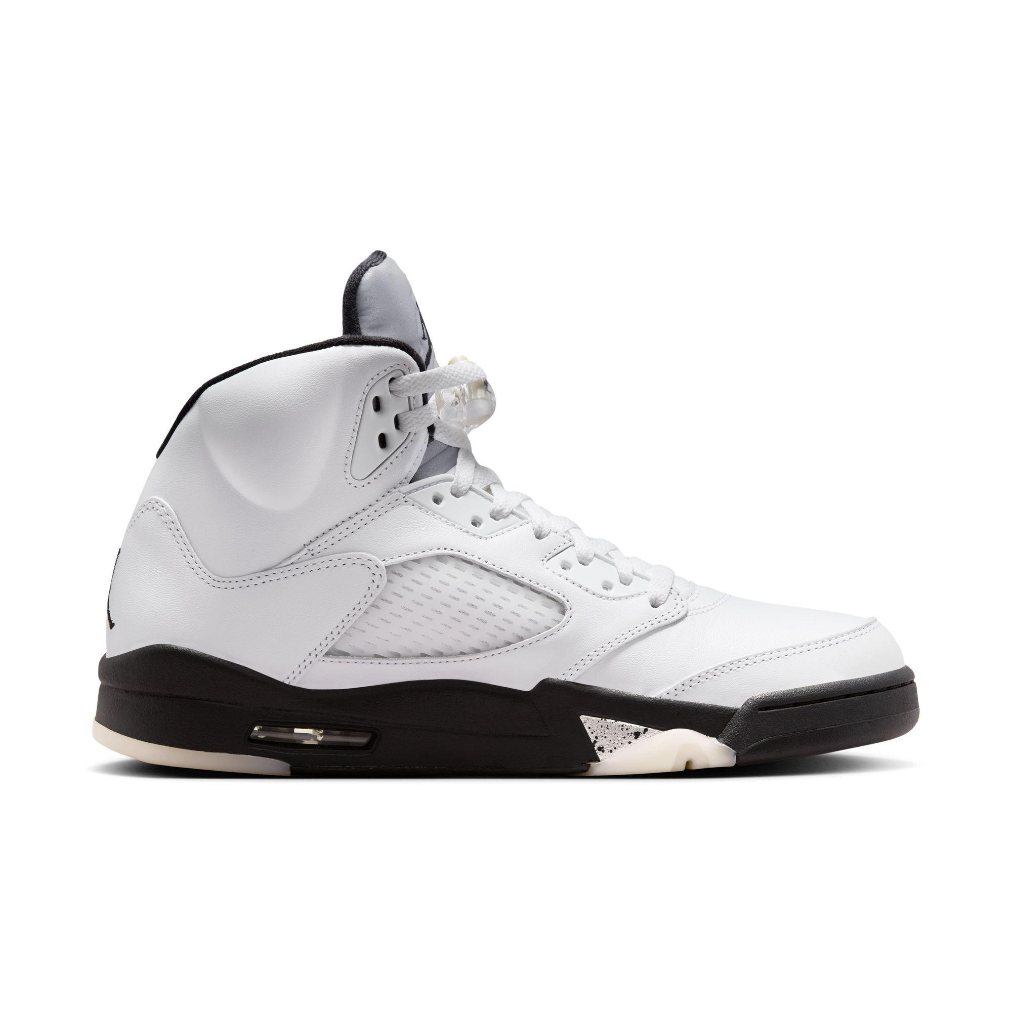 Jordan 5 Retro "White and Black" Men's Shoe - WHITE/BLACK/METALLIC SILVER Thumbnail View 2