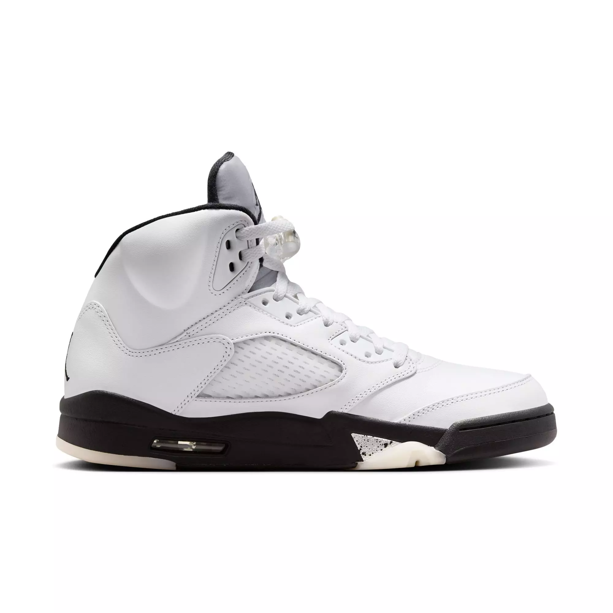 Jordan 5 Retro "White and Black" Men's Shoe - WHITE/BLACK/METALLIC SILVER