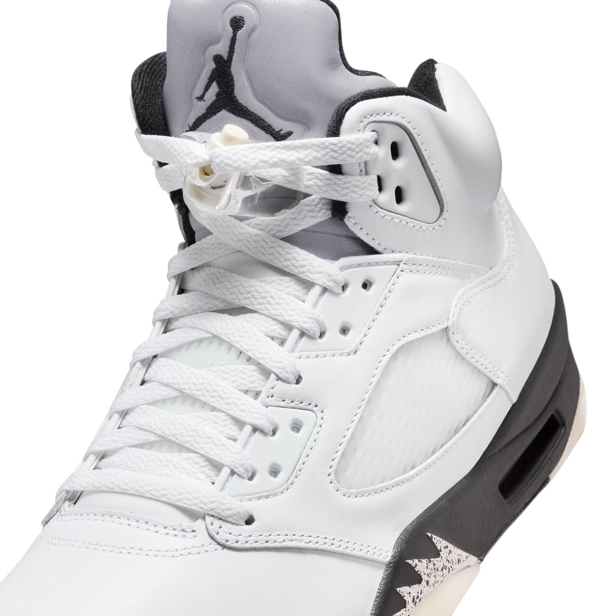 Jordan 5 Retro "White and Black" Men's Shoe - WHITE/BLACK/METALLIC SILVER Thumbnail View 5