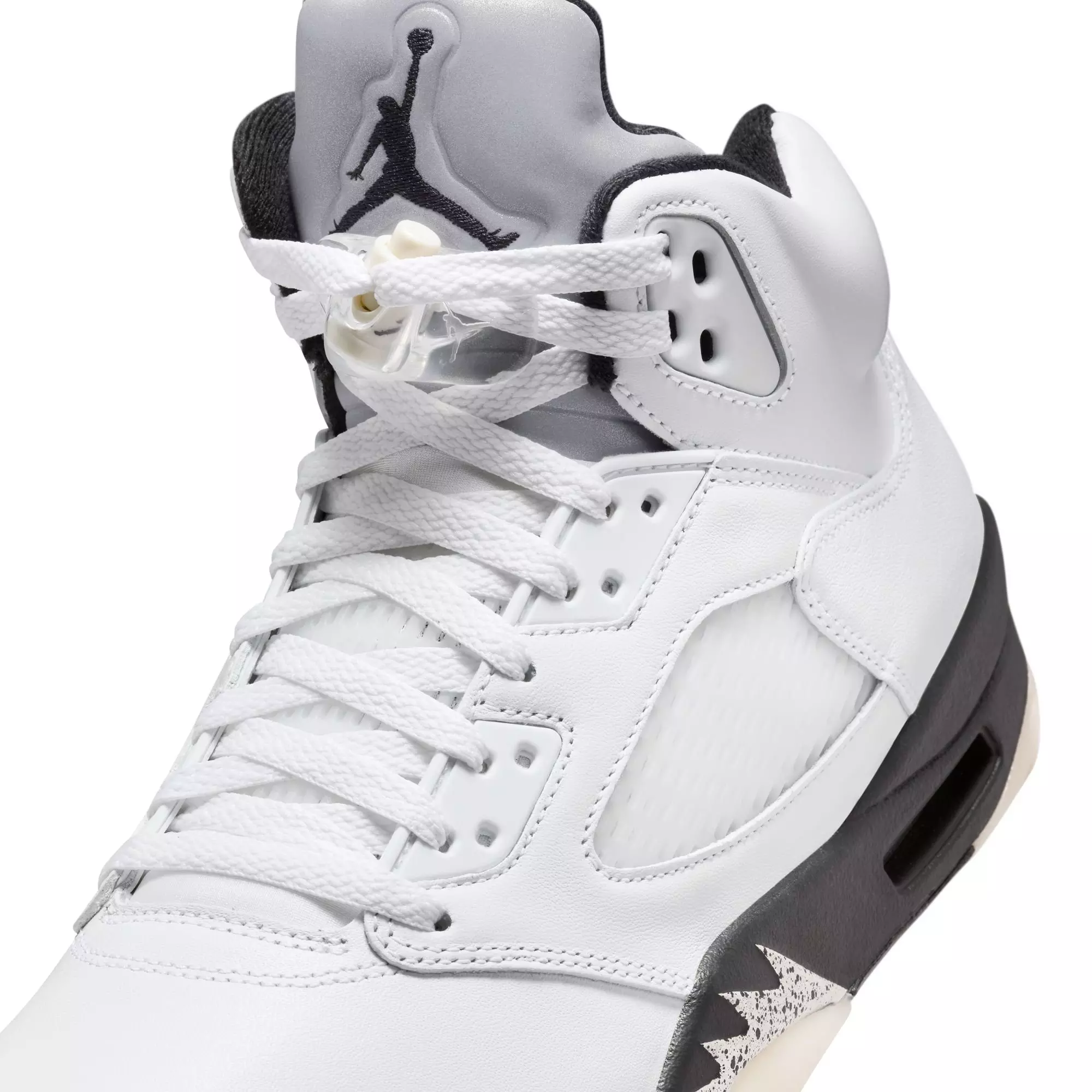 Jordan 5 Retro "White and Black" Men's Shoe - WHITE/BLACK/METALLIC SILVER