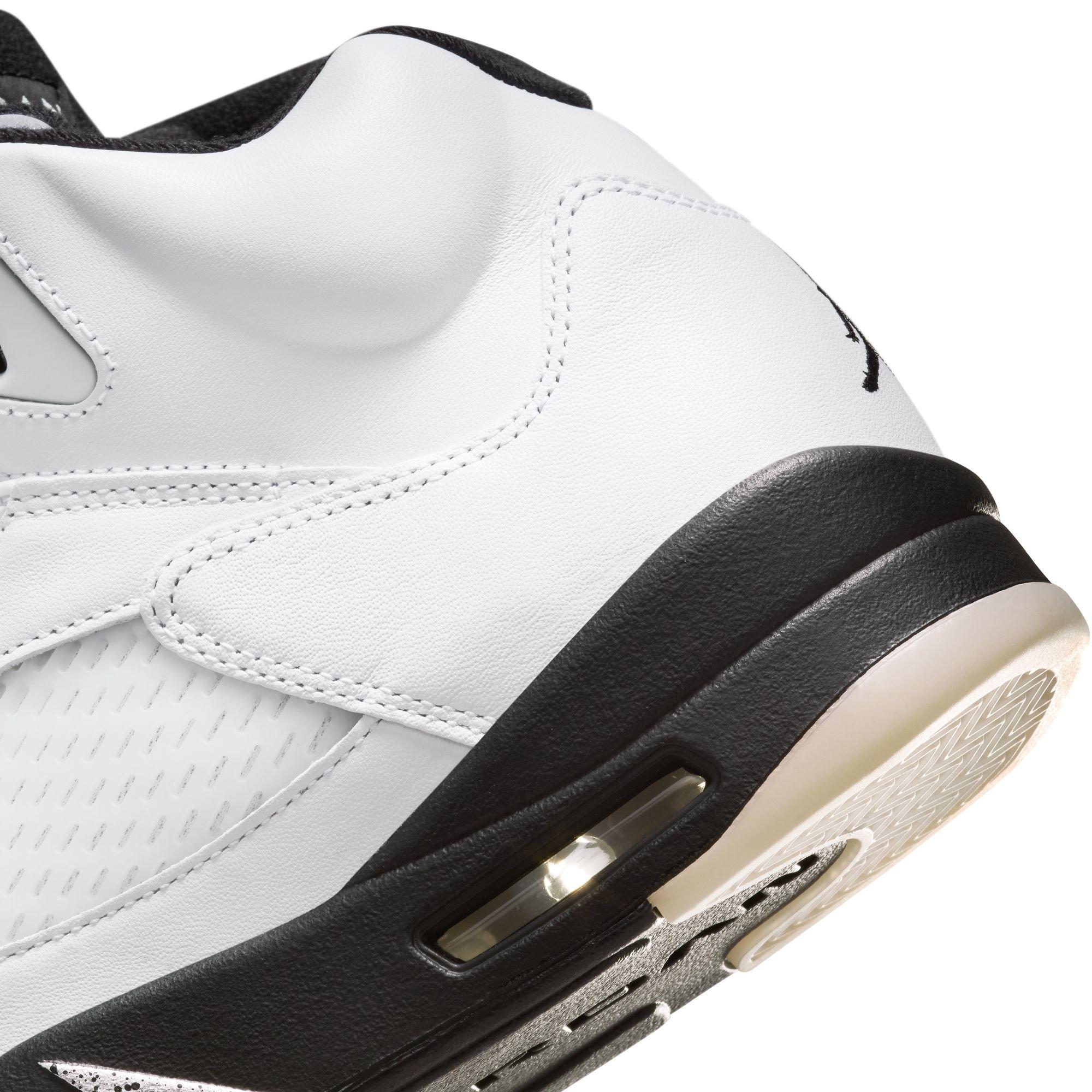 Jordan 5 Retro "White and Black" Men's Shoe - WHITE/BLACK/METALLIC SILVER Thumbnail View 6