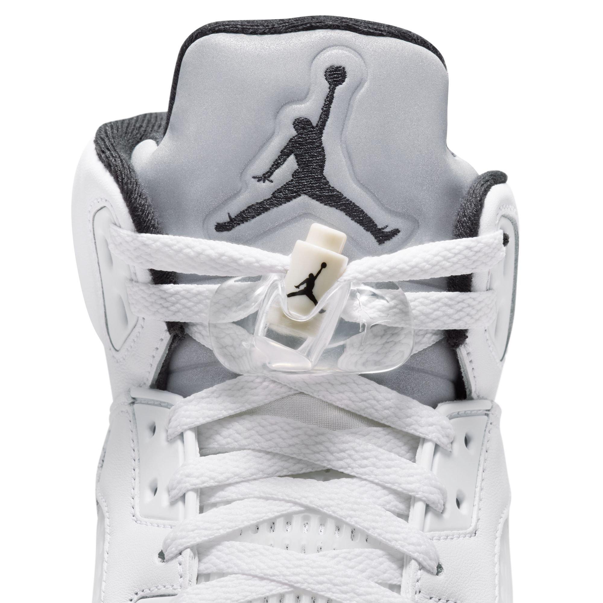 Jordan 5 Retro "White and Black" Men's Shoe - WHITE/BLACK/METALLIC SILVER Thumbnail View 7