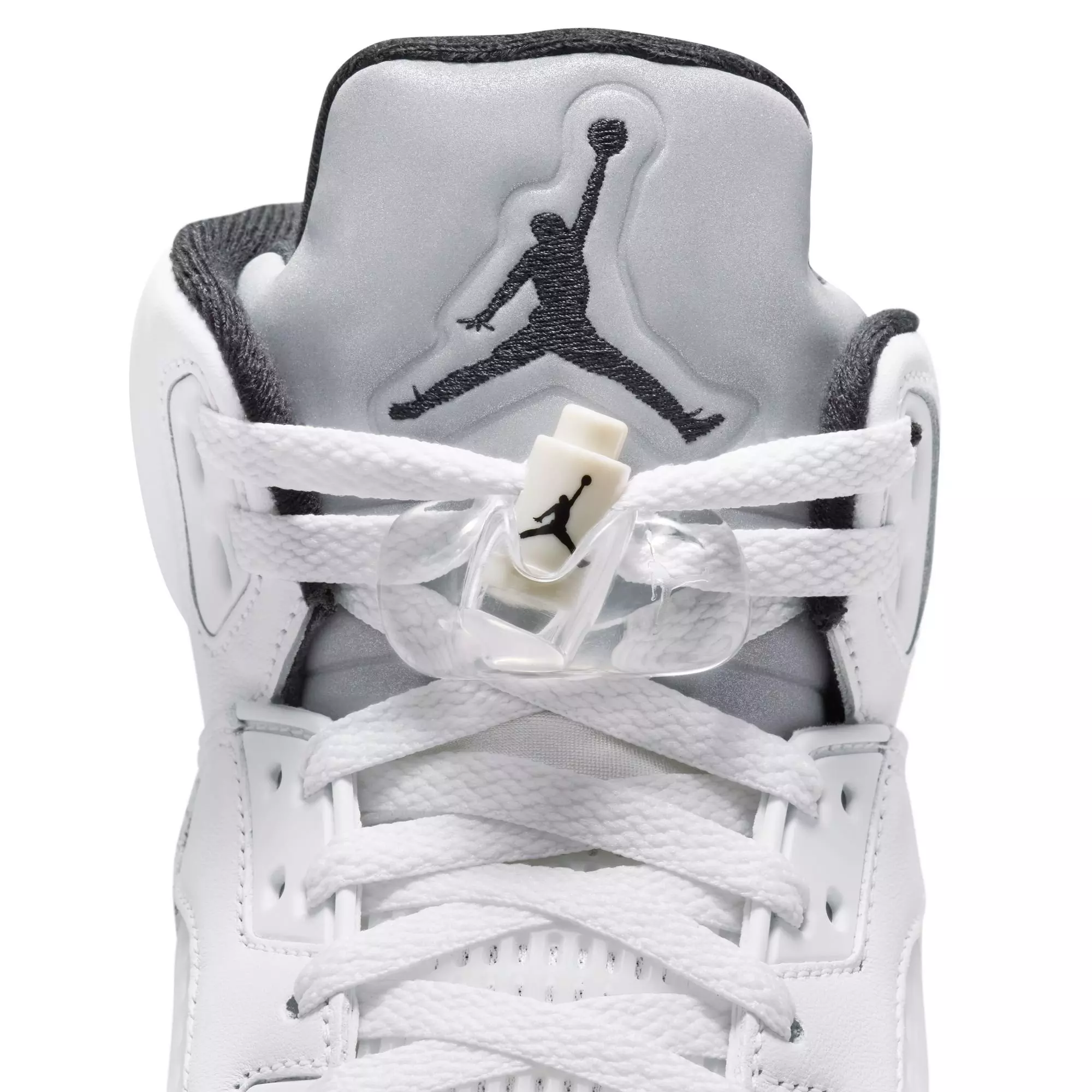 Jordan 5 Retro "White and Black" Men's Shoe - WHITE/BLACK/METALLIC SILVER