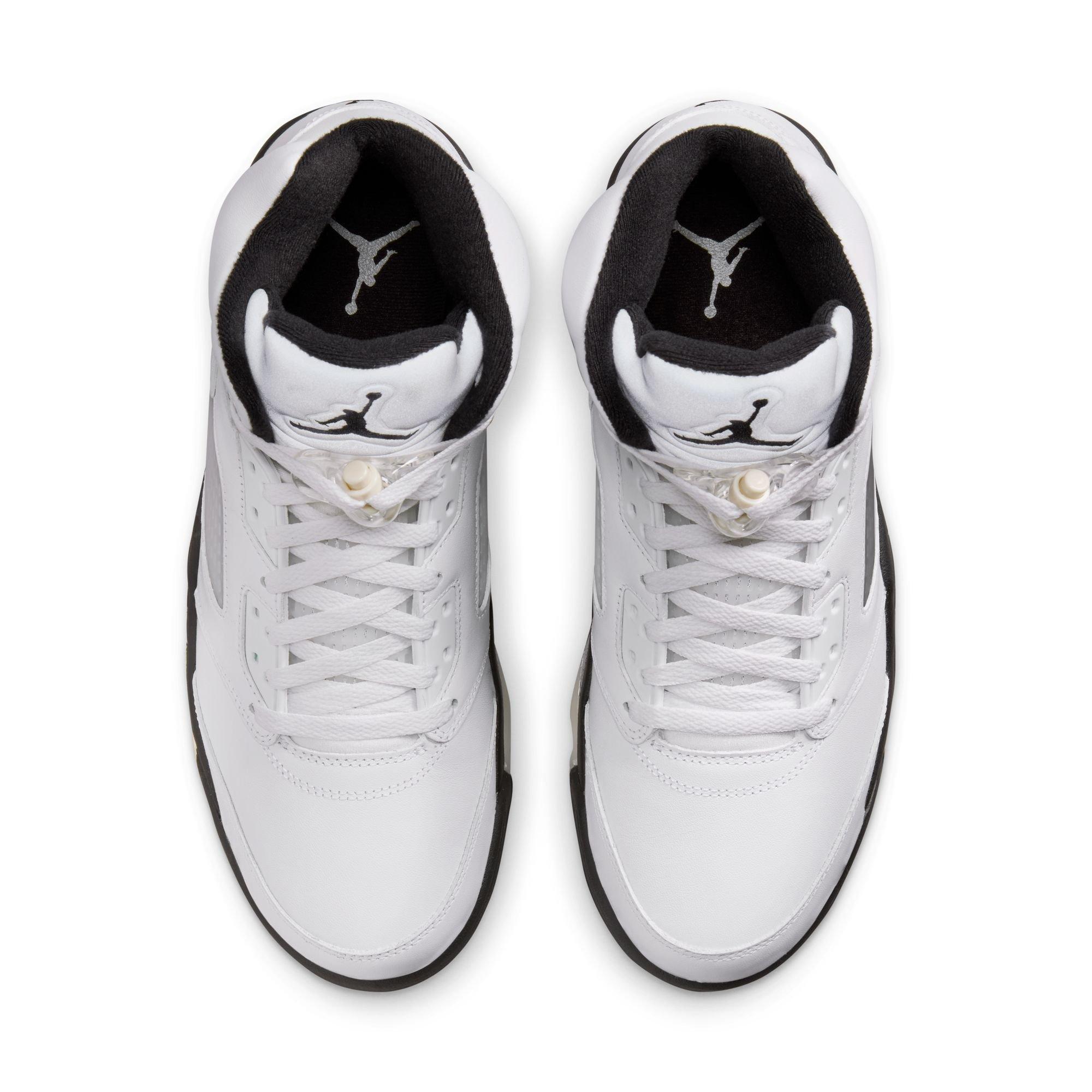 Jordan 5 Retro "White and Black" Men's Shoe - WHITE/BLACK/METALLIC SILVER Thumbnail View 12