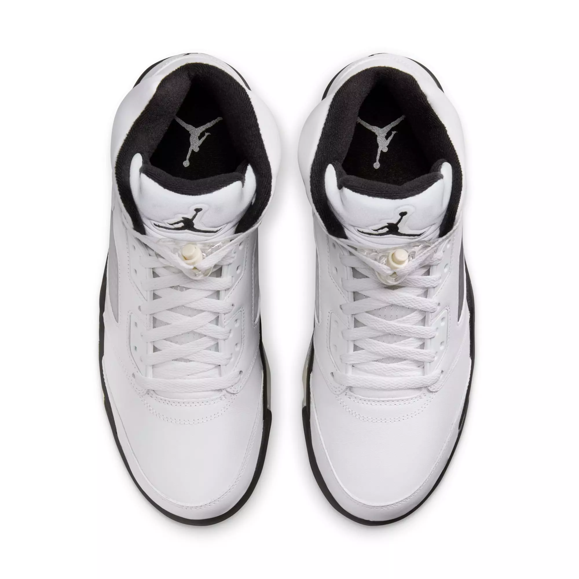 Jordan 5 Retro "White and Black" Men's Shoe - WHITE/BLACK/METALLIC SILVER