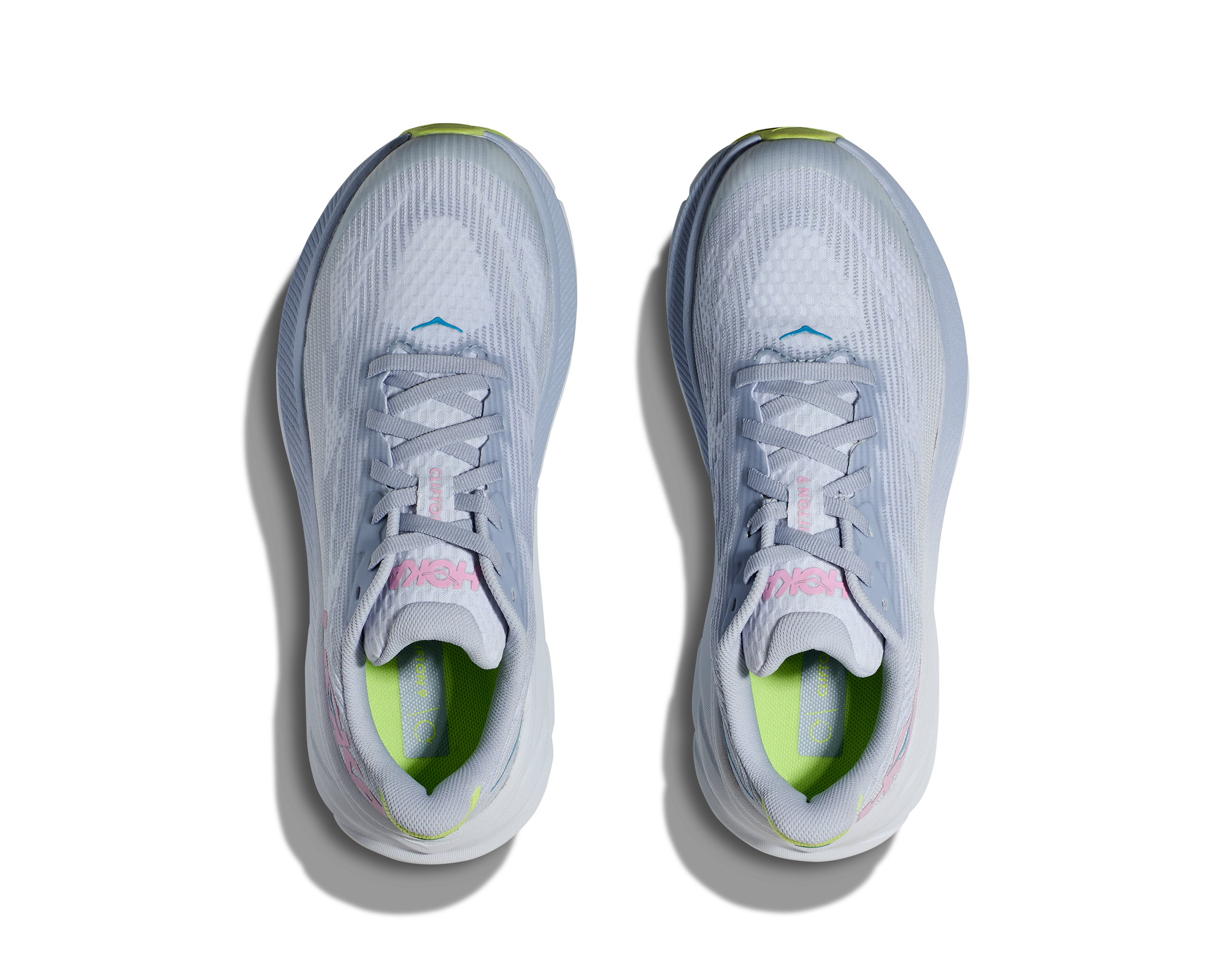 Hoka Clifton 9 Grade School Girls' "Gull/Sea Ice" Running Shoe