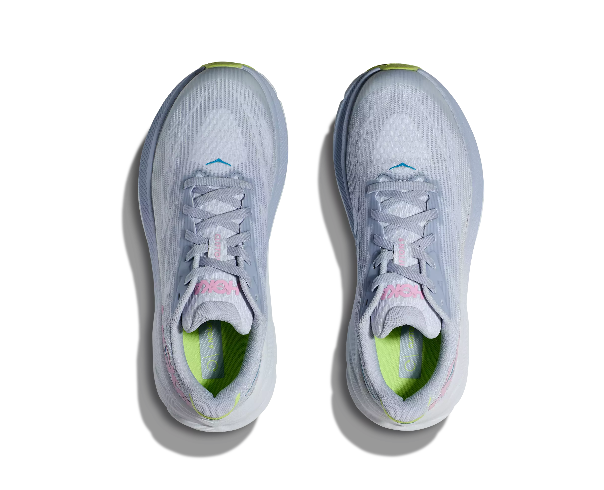 Hoka Clifton 9 "Gull/Sea Ice" Grade School Girls' Running Shoe - PURPLE