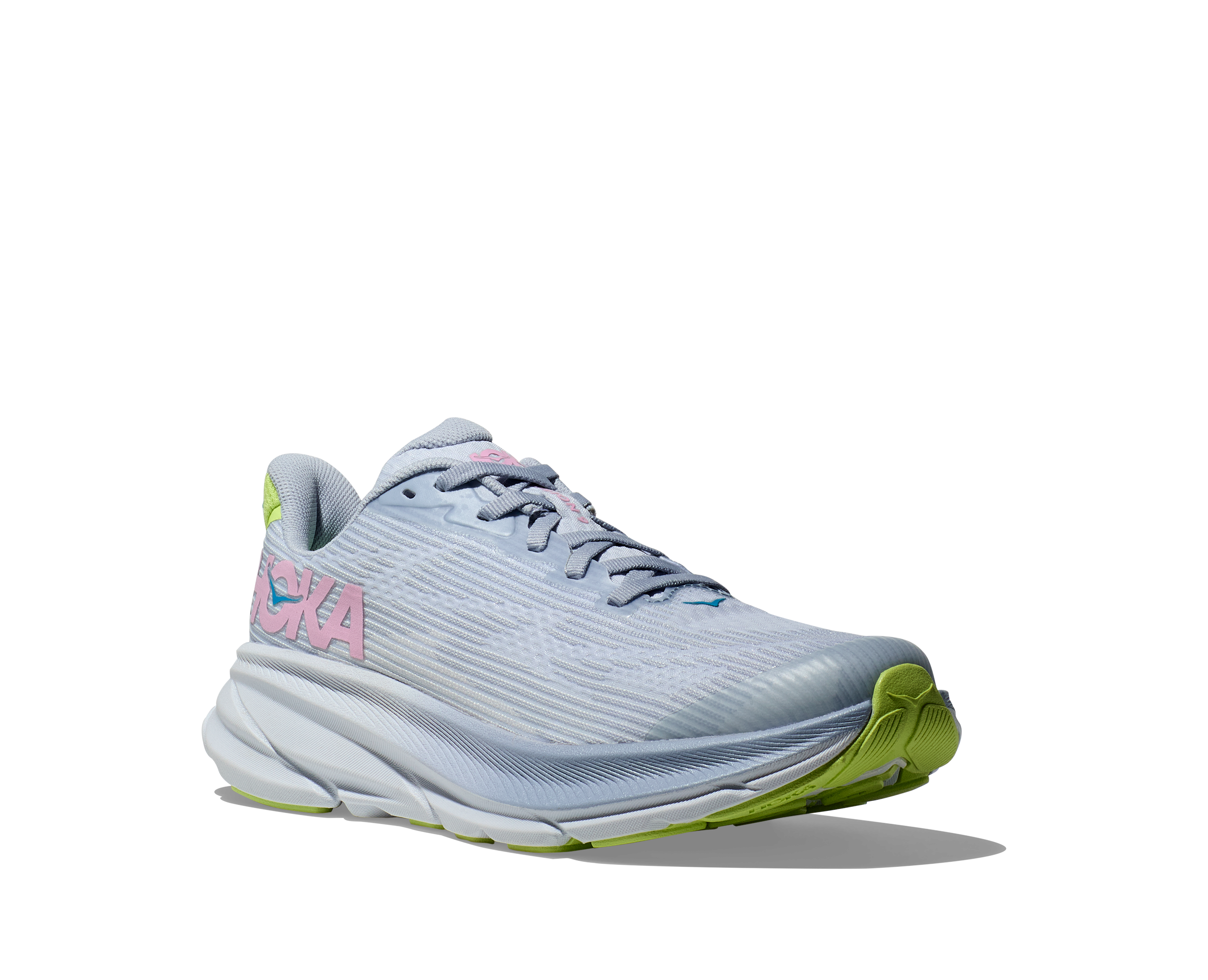 Hoka Clifton 9 Grade School Girls' "Gull/Sea Ice" Running Shoe
