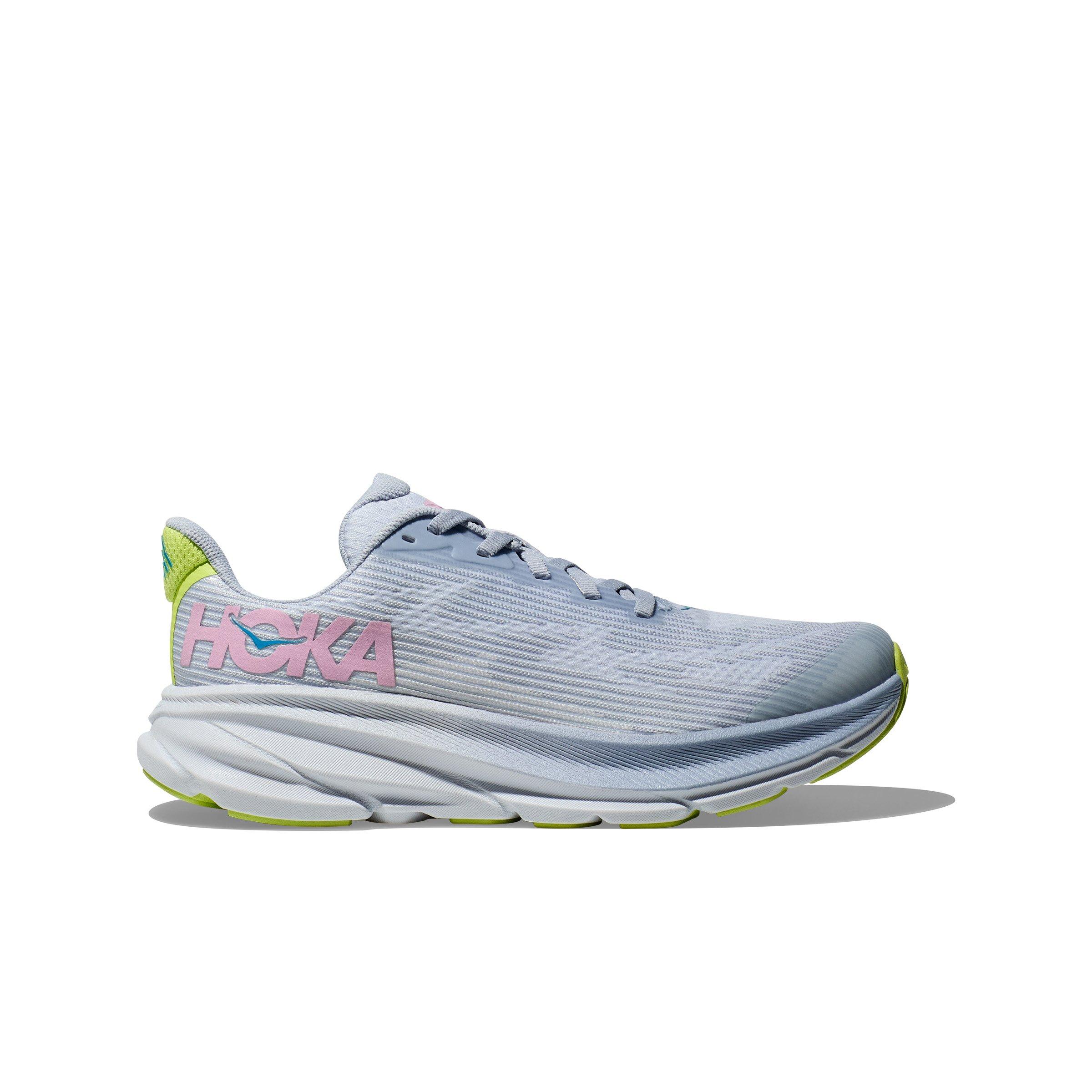 Hoka Clifton 9 Grade School Girls' "Gull/Sea Ice" Running Shoe
