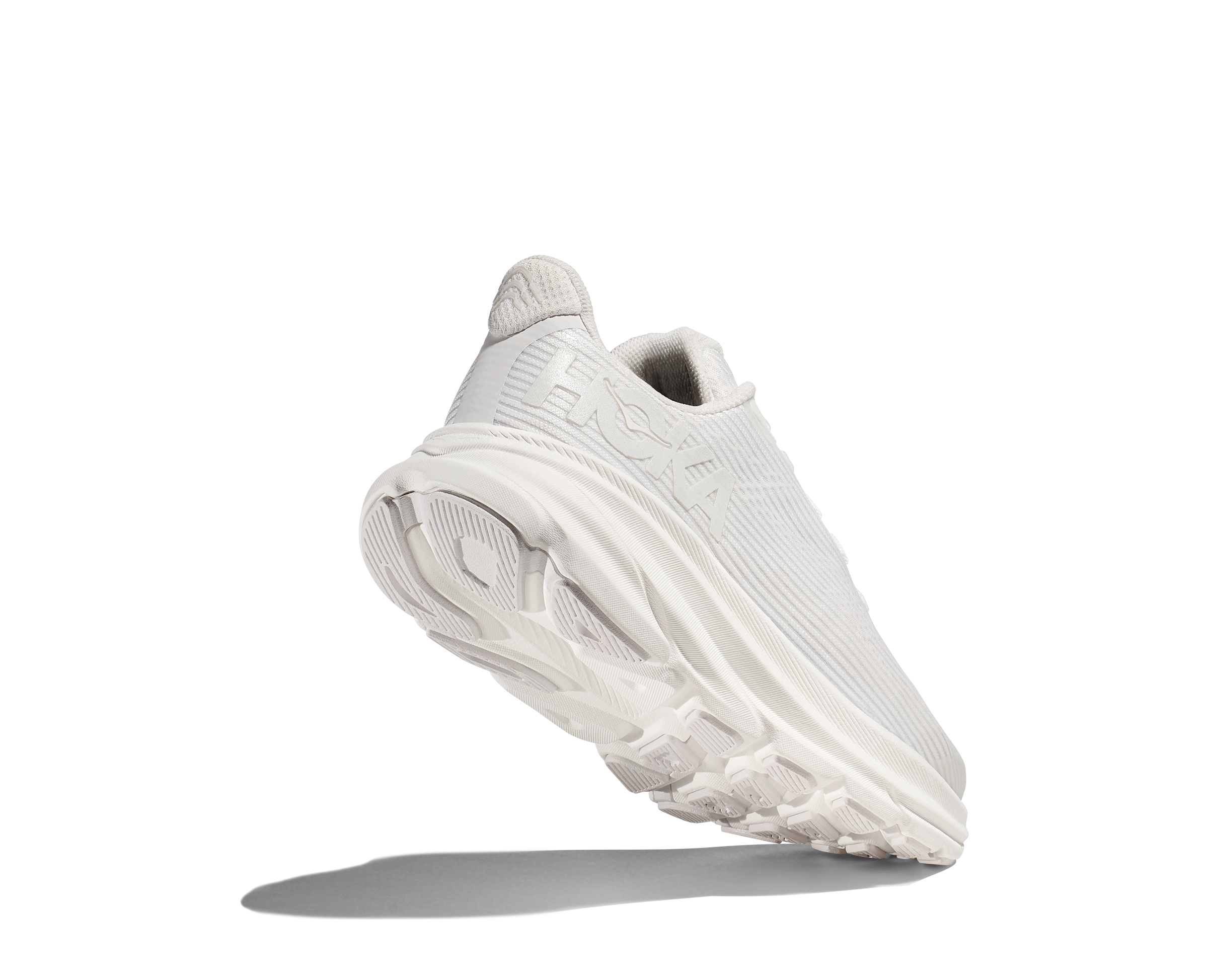 Hoka Clifton 9 Grade School Girls' "White Frost" Running Shoe