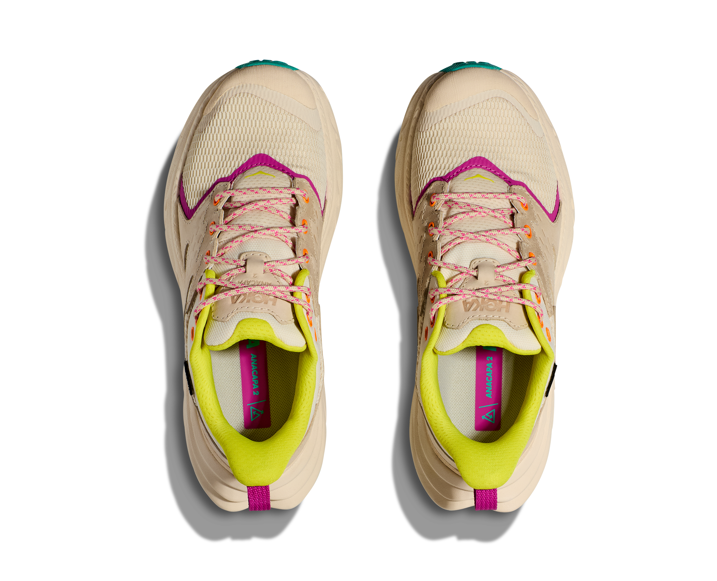 Hoka Anacapa 2 Low Grade School Girls' "Vanilla/Aqua" Hiking Shoe
