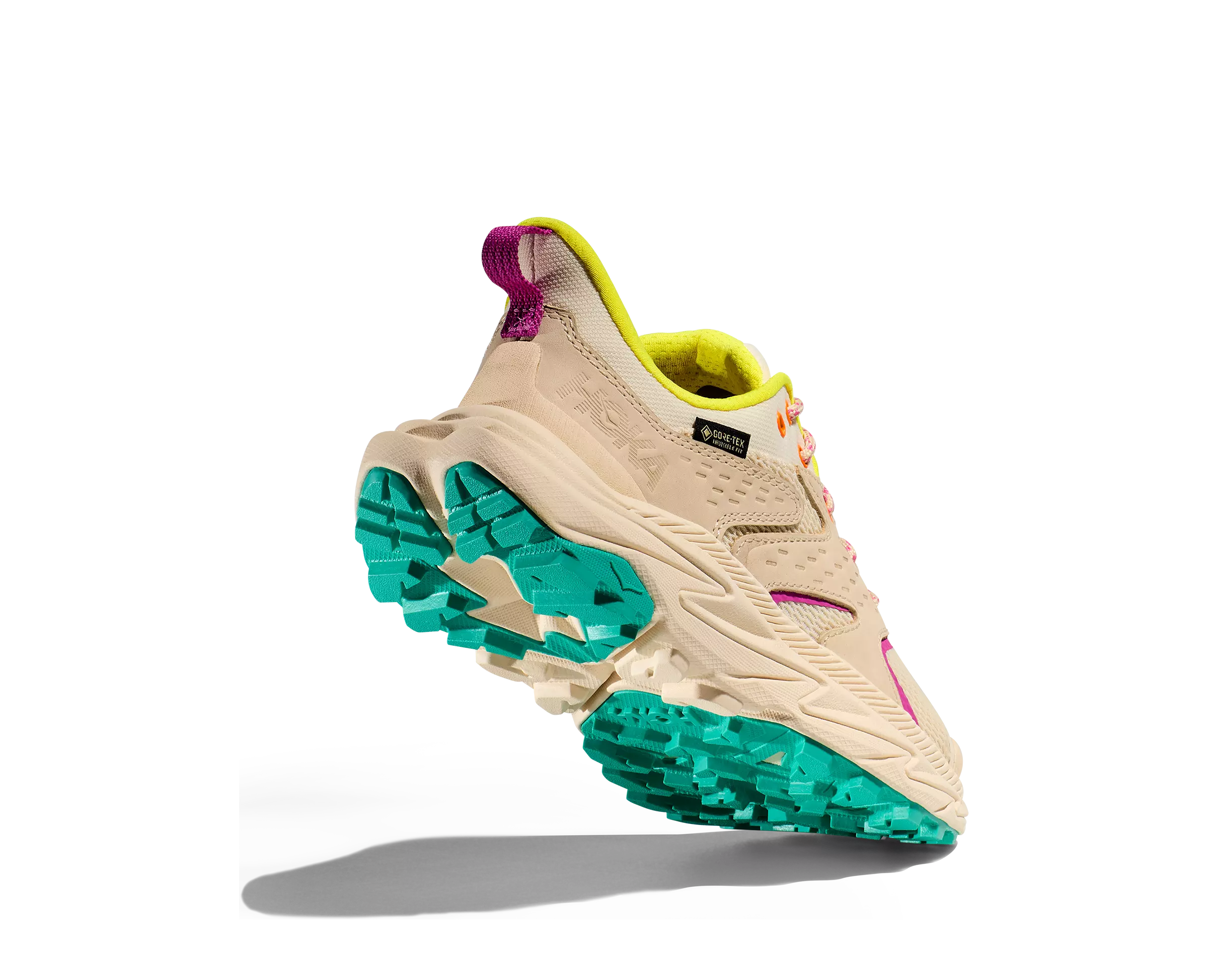 Hoka Anacapa 2 Low "Vanilla/Aqua" Grade School Girls' Hiking Shoe - BEIGE