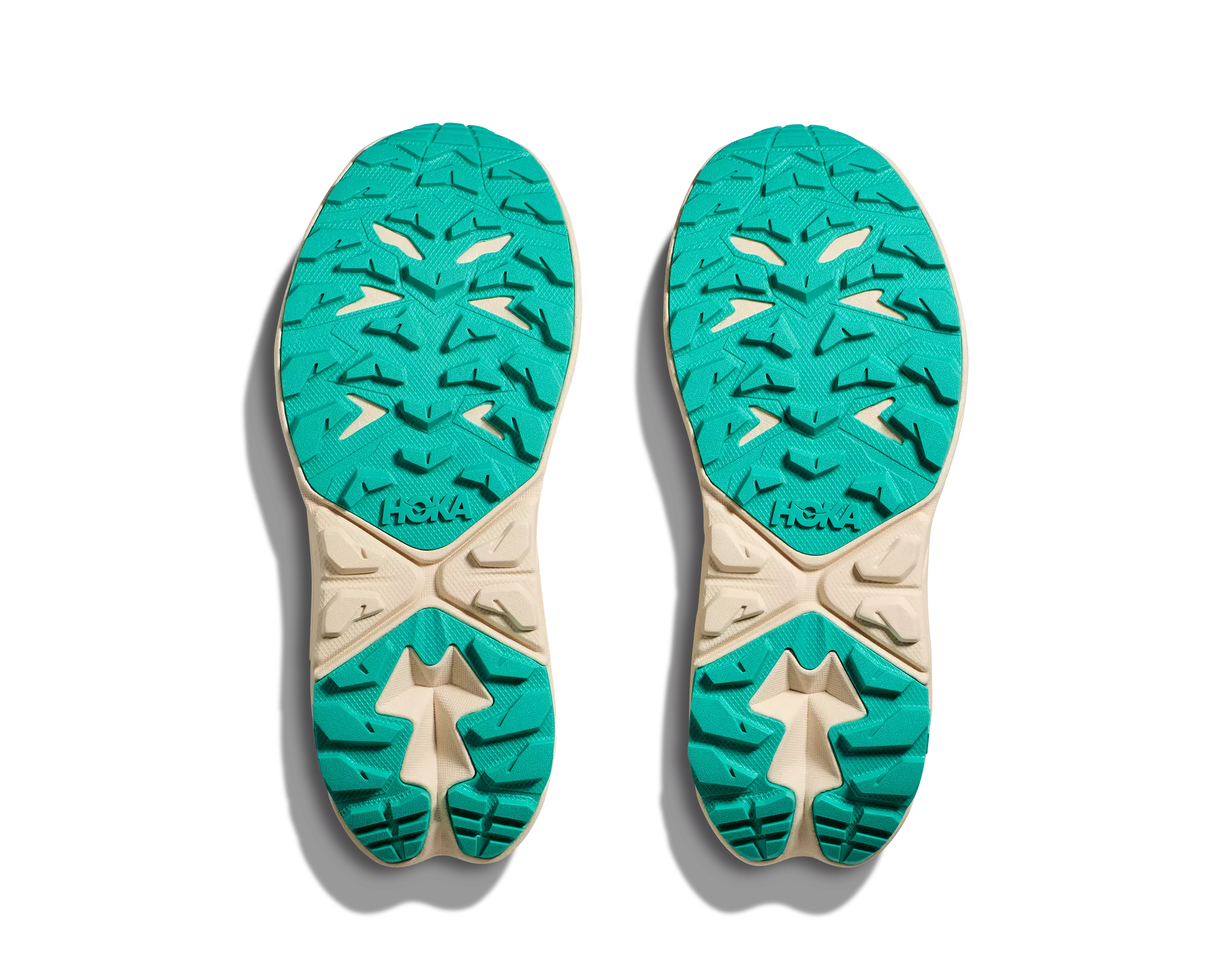 Hoka Anacapa 2 Low "Vanilla/Aqua" Grade School Girls' Hiking Shoe - BEIGE