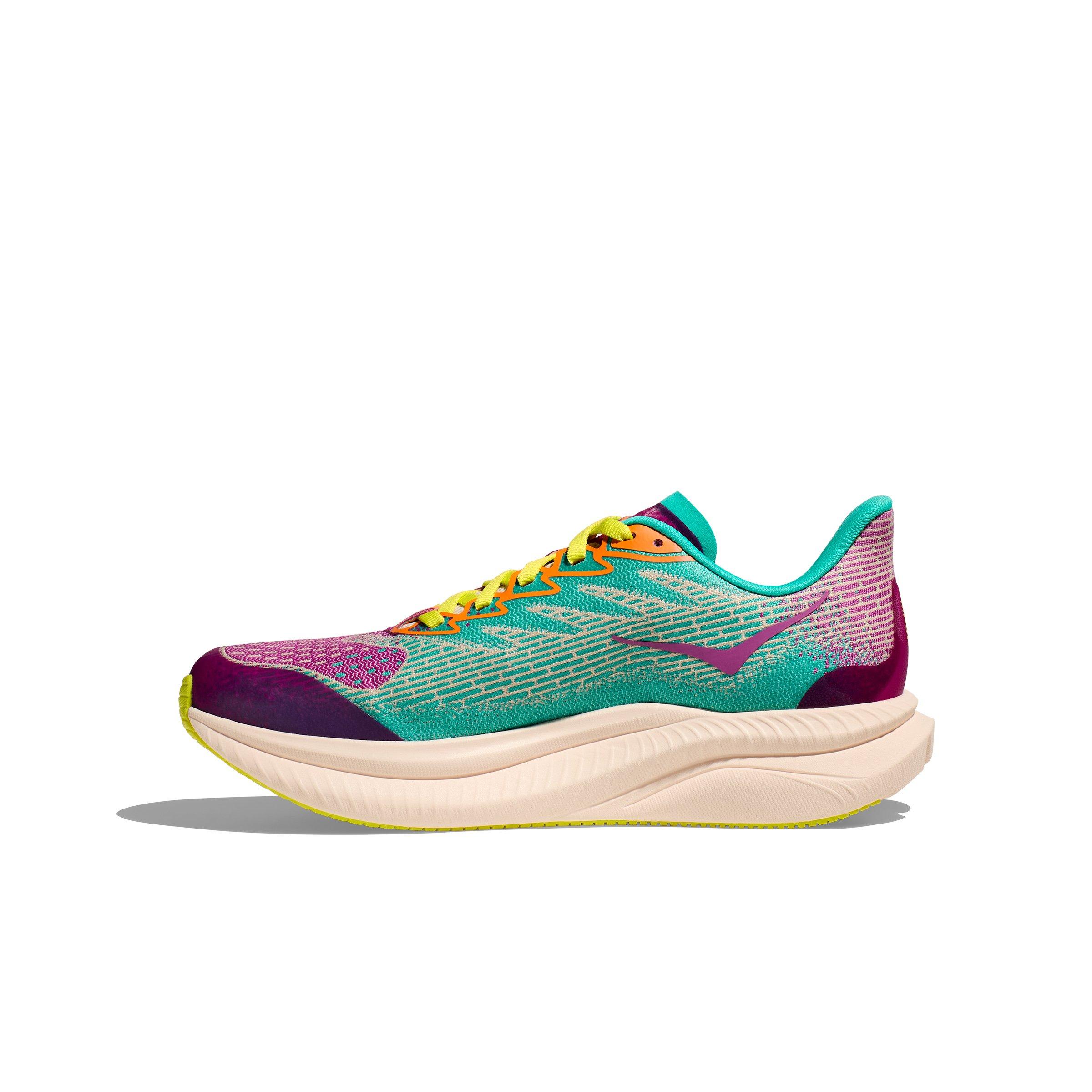 Hoka Mach 6 Grade School Girls' "Fuchsia/Aqua" Running Shoe