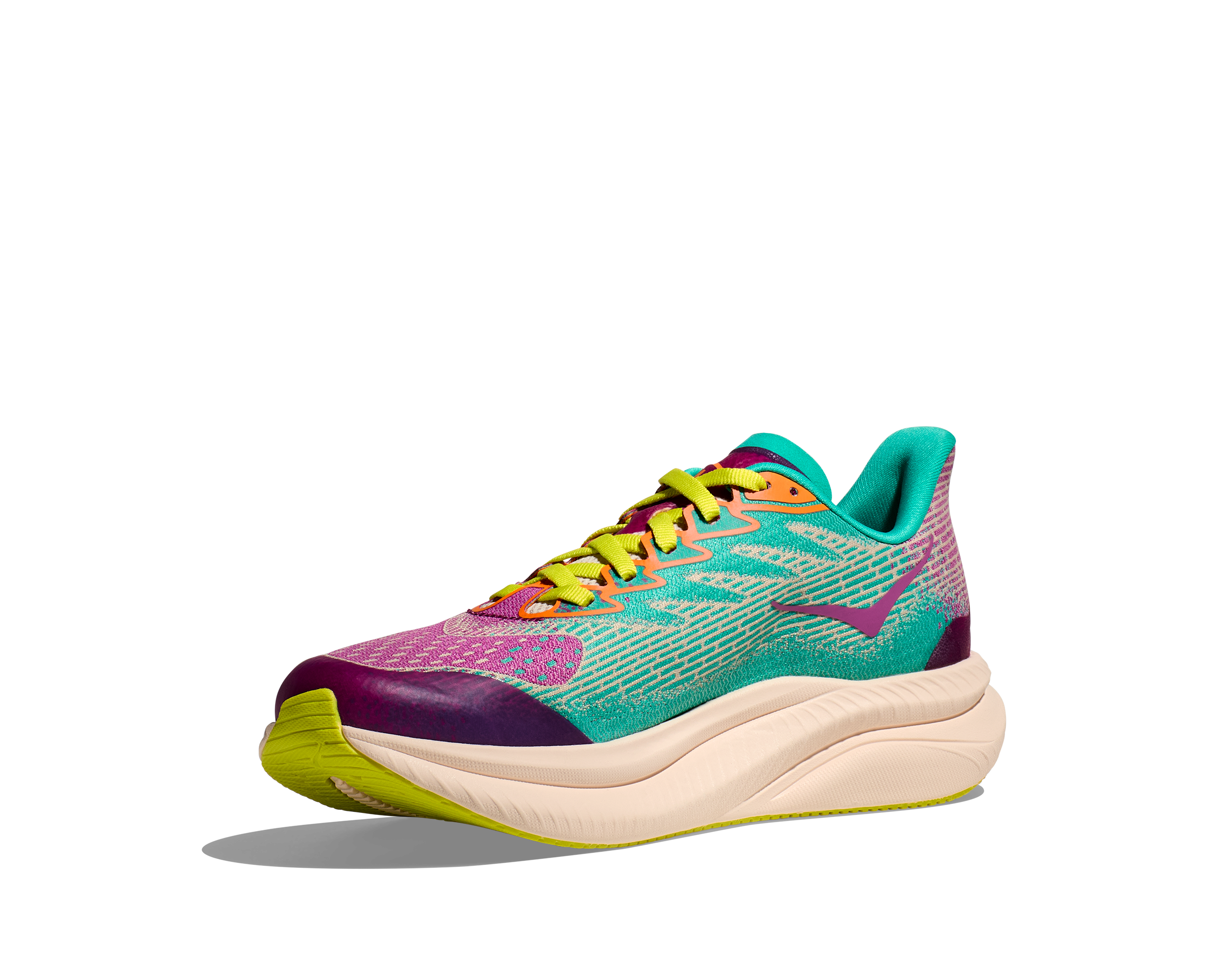 Hoka Mach 6 Grade School Girls' "Fuchsia/Aqua" Running Shoe