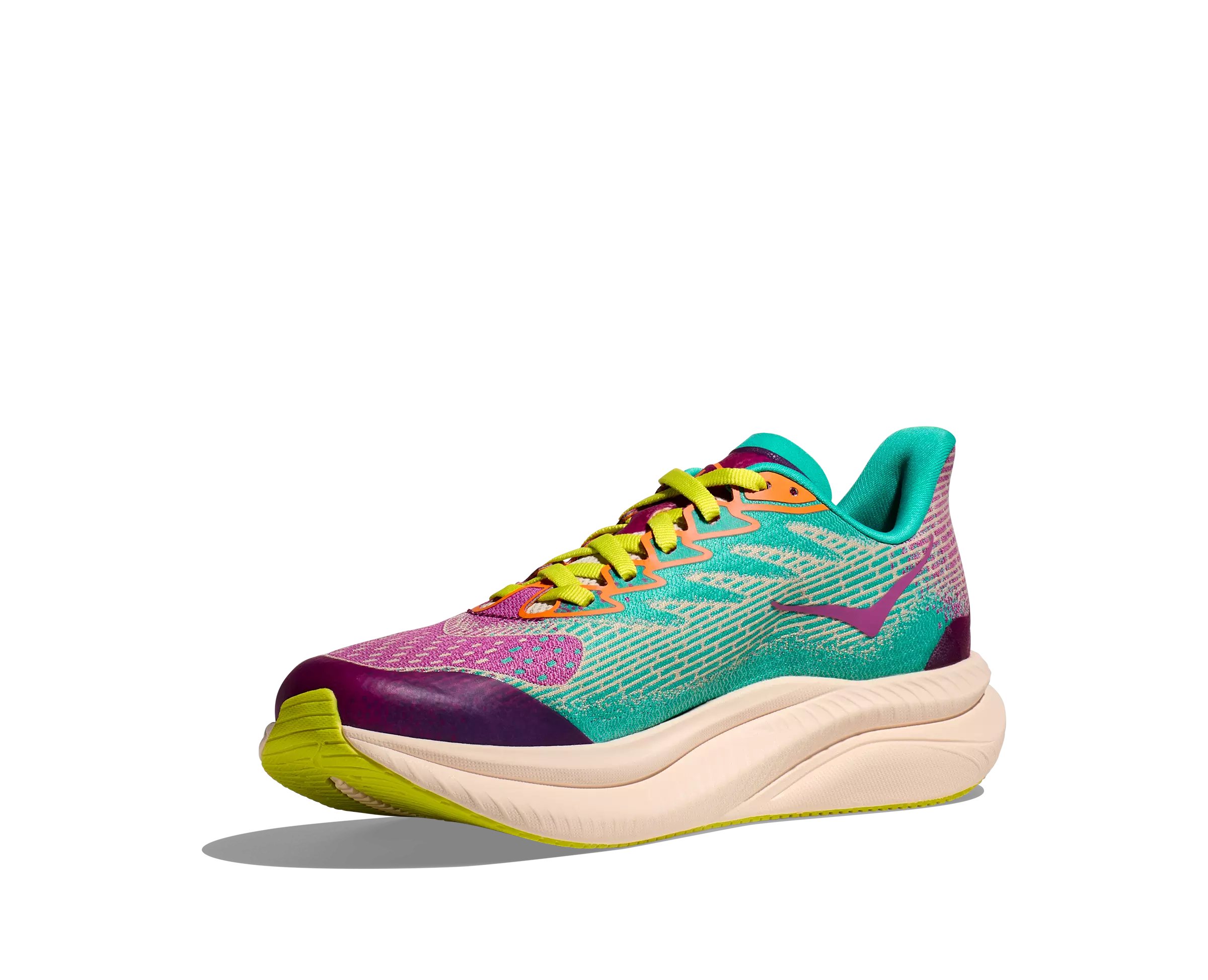 Hoka Mach 6 "Fuchsia/Aqua" Grade School Girls' Running Shoe - PINK/LT BLUE/PURPLE