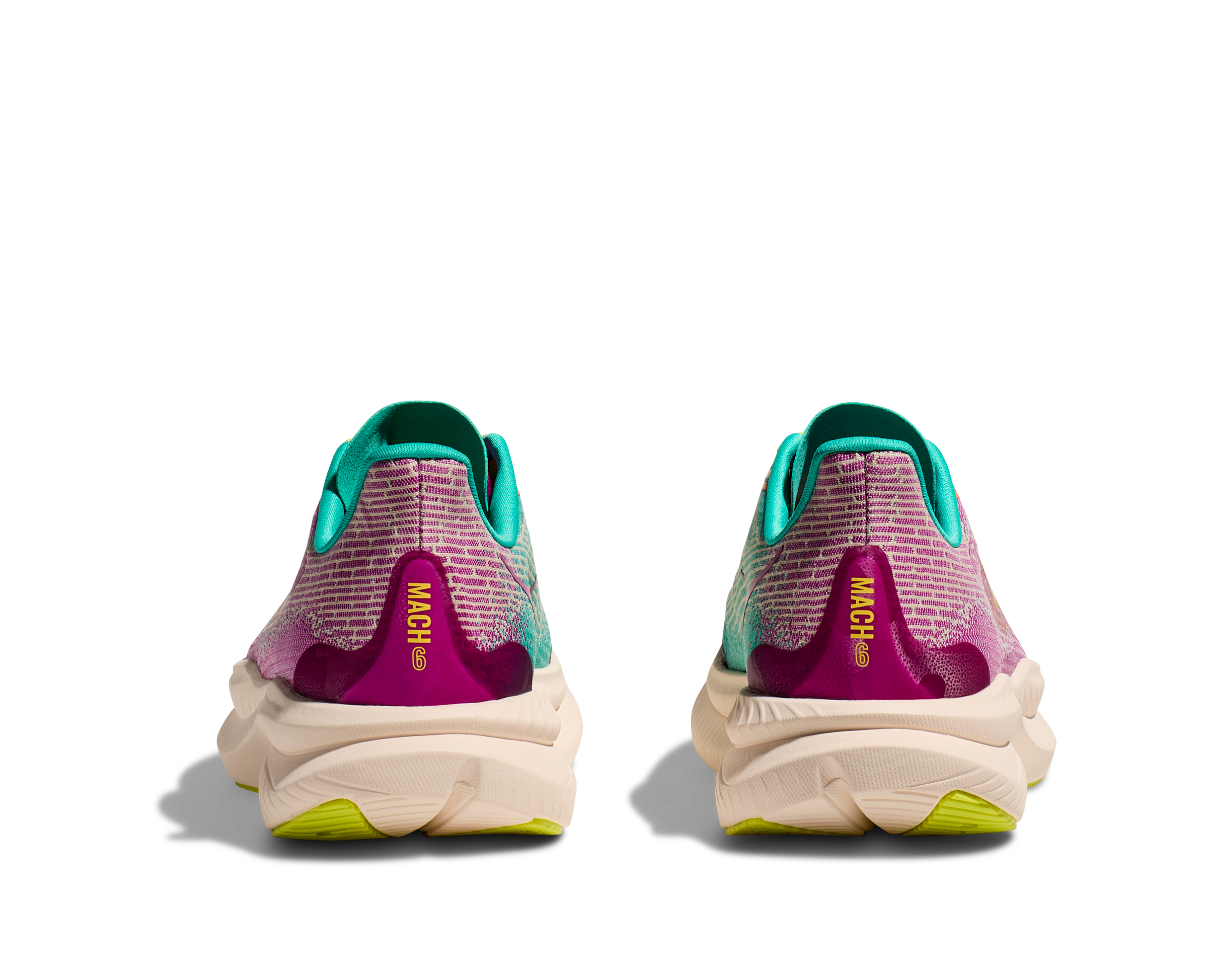 Hoka Mach 6 Grade School Girls' "Fuchsia/Aqua" Running Shoe